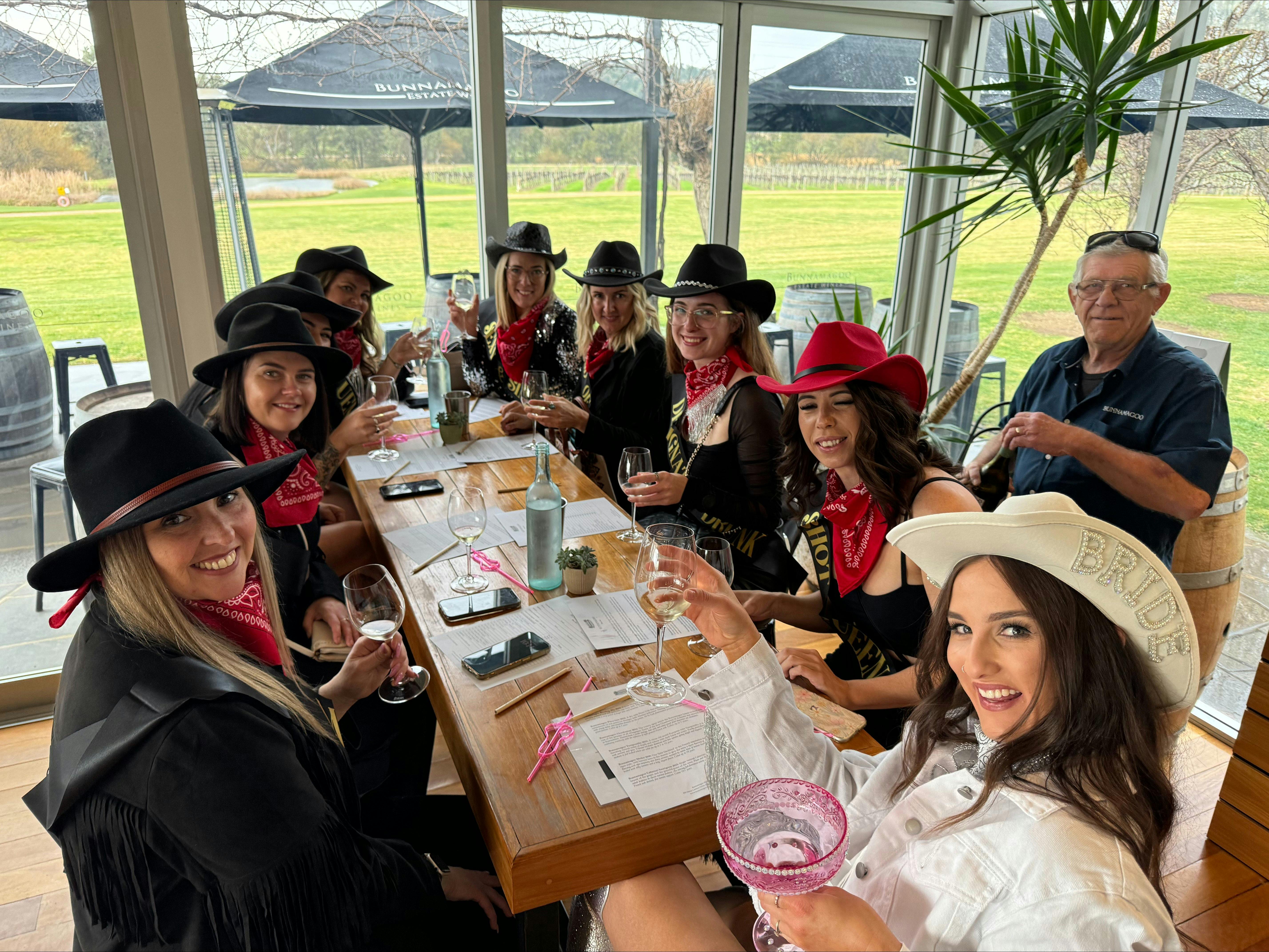 Mudgee Ale Trail Hens Tour enjoying a tasting at a local winery