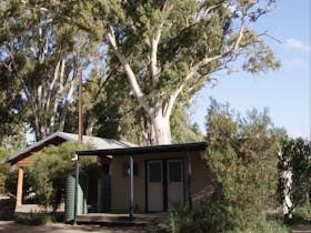 View to camp kitchen and bunkhouse