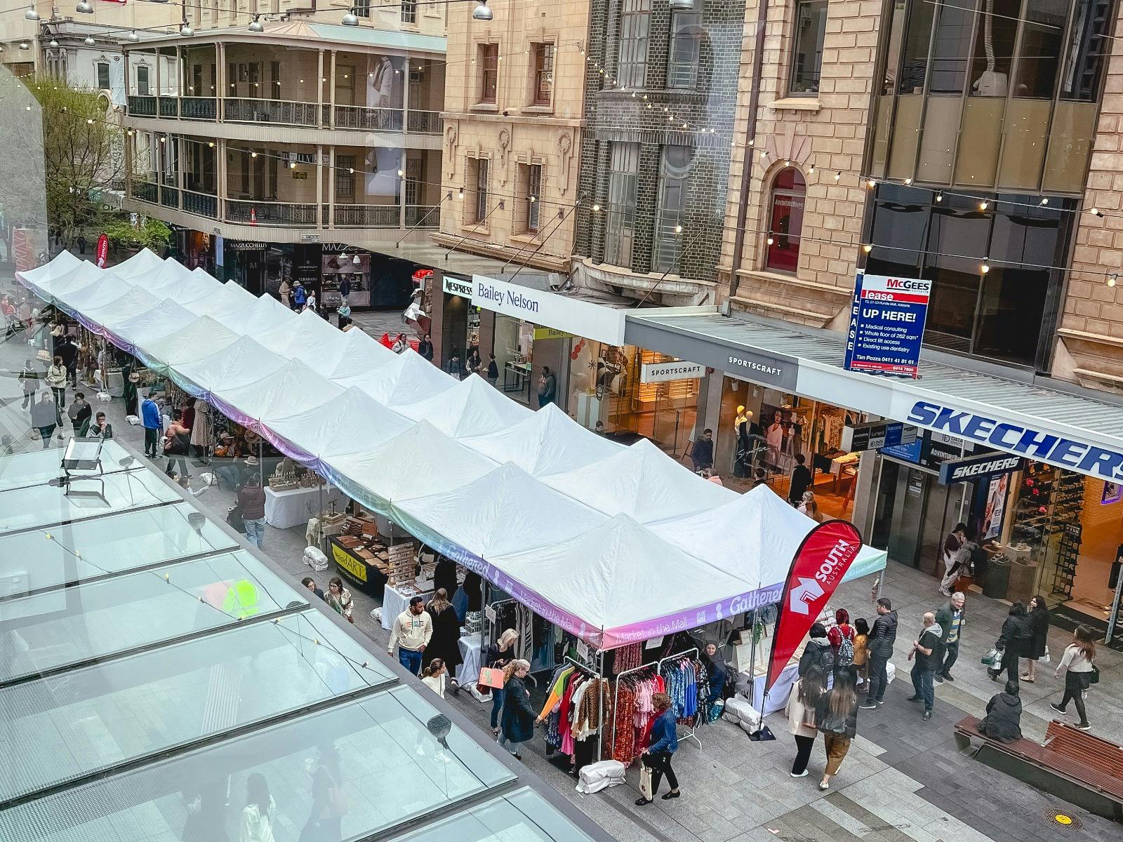 Gathered Market in the Mall
