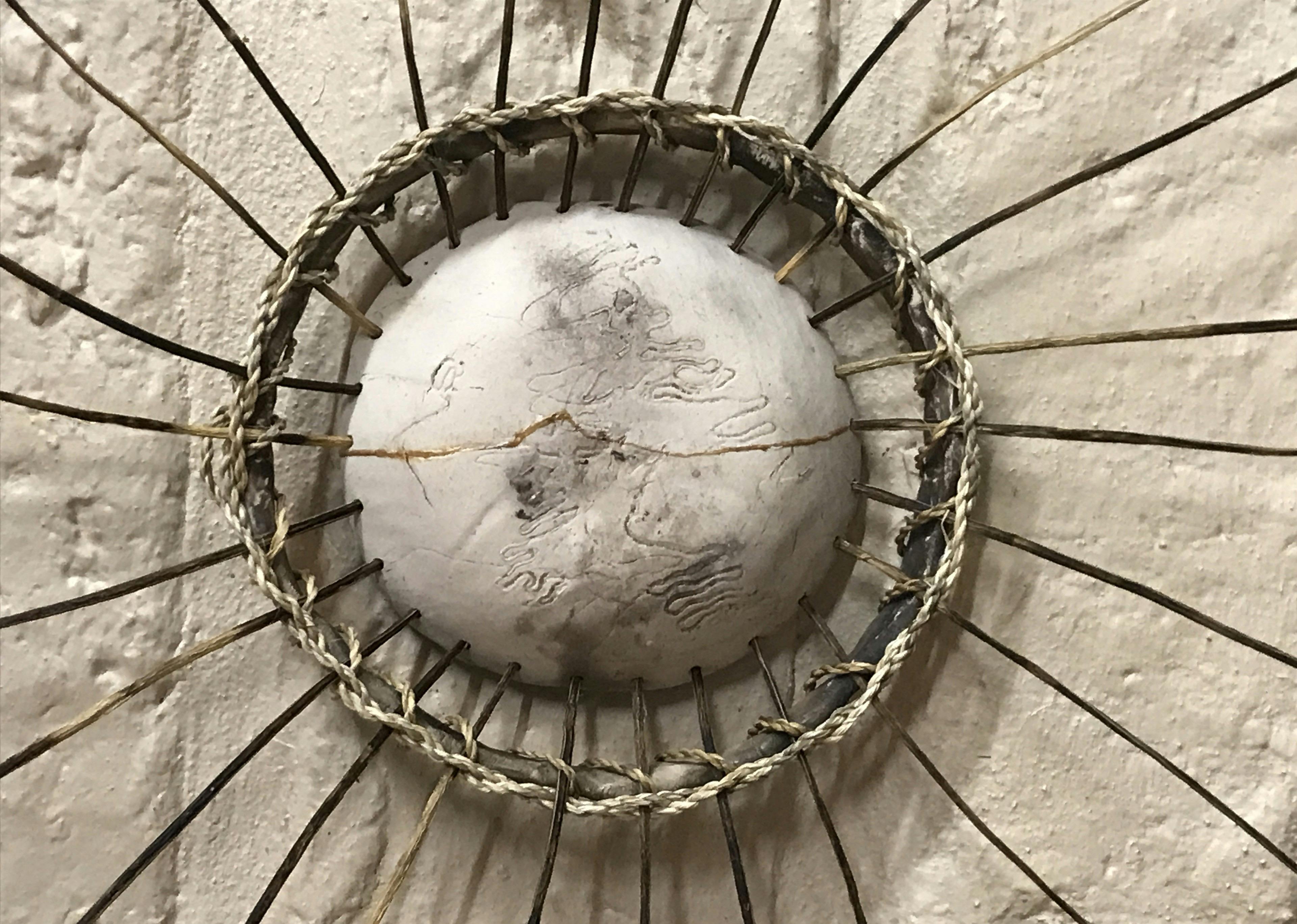 Cramic and metal sculpture