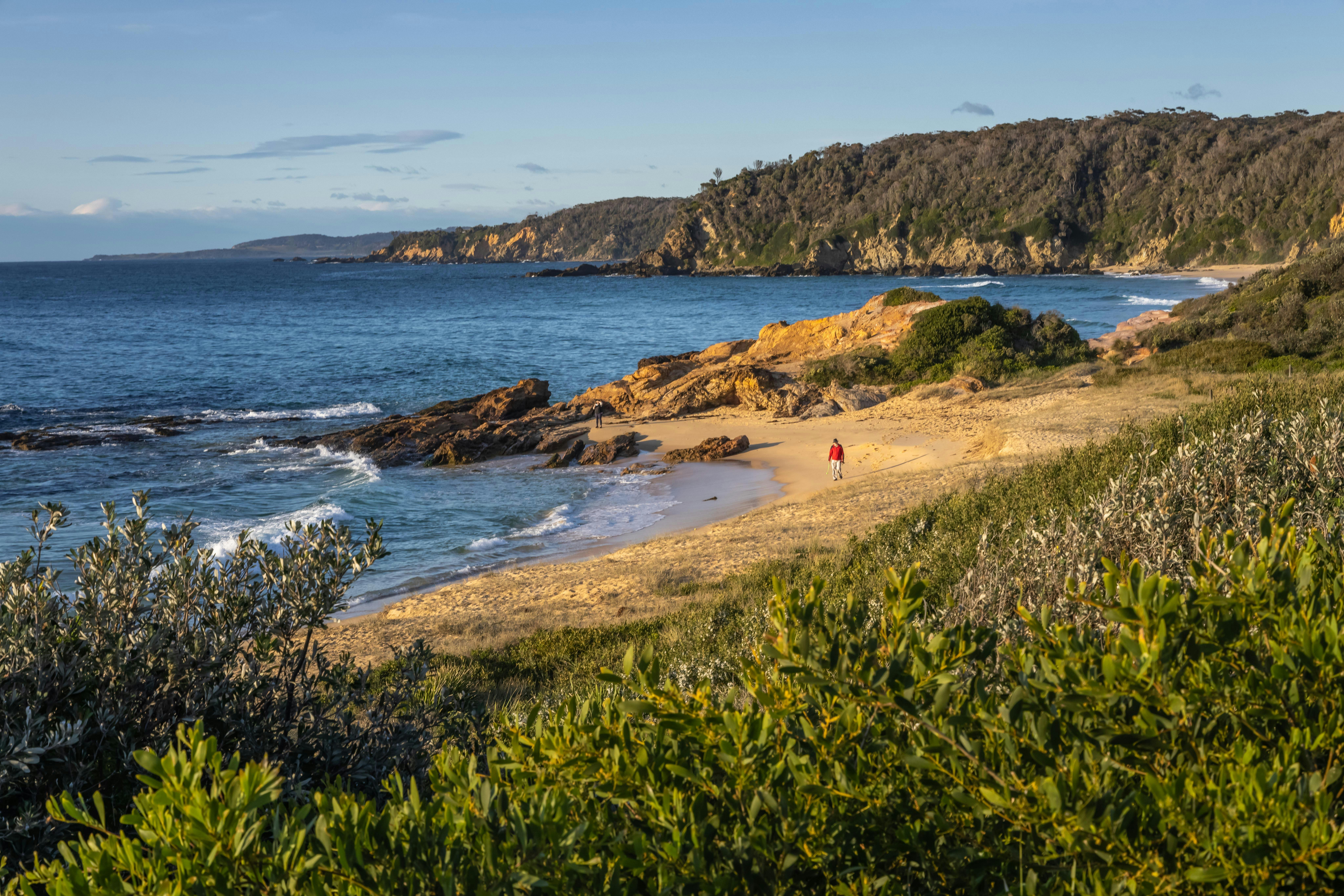 Beares Beach, Bermagui 藍寶石海岸 海灘 游泳 新南威爾士州南海岸 衝浪