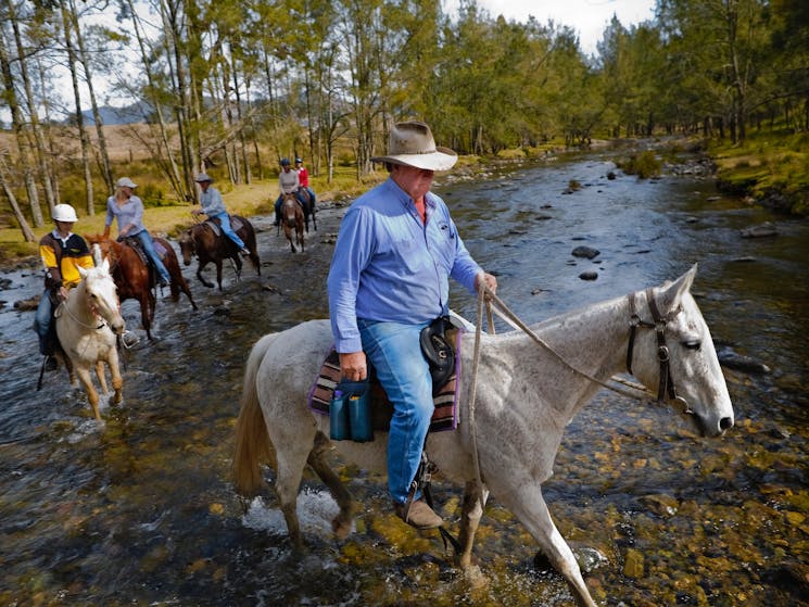 Horse riding at Camp Cobark in the Barrington Coast NSW