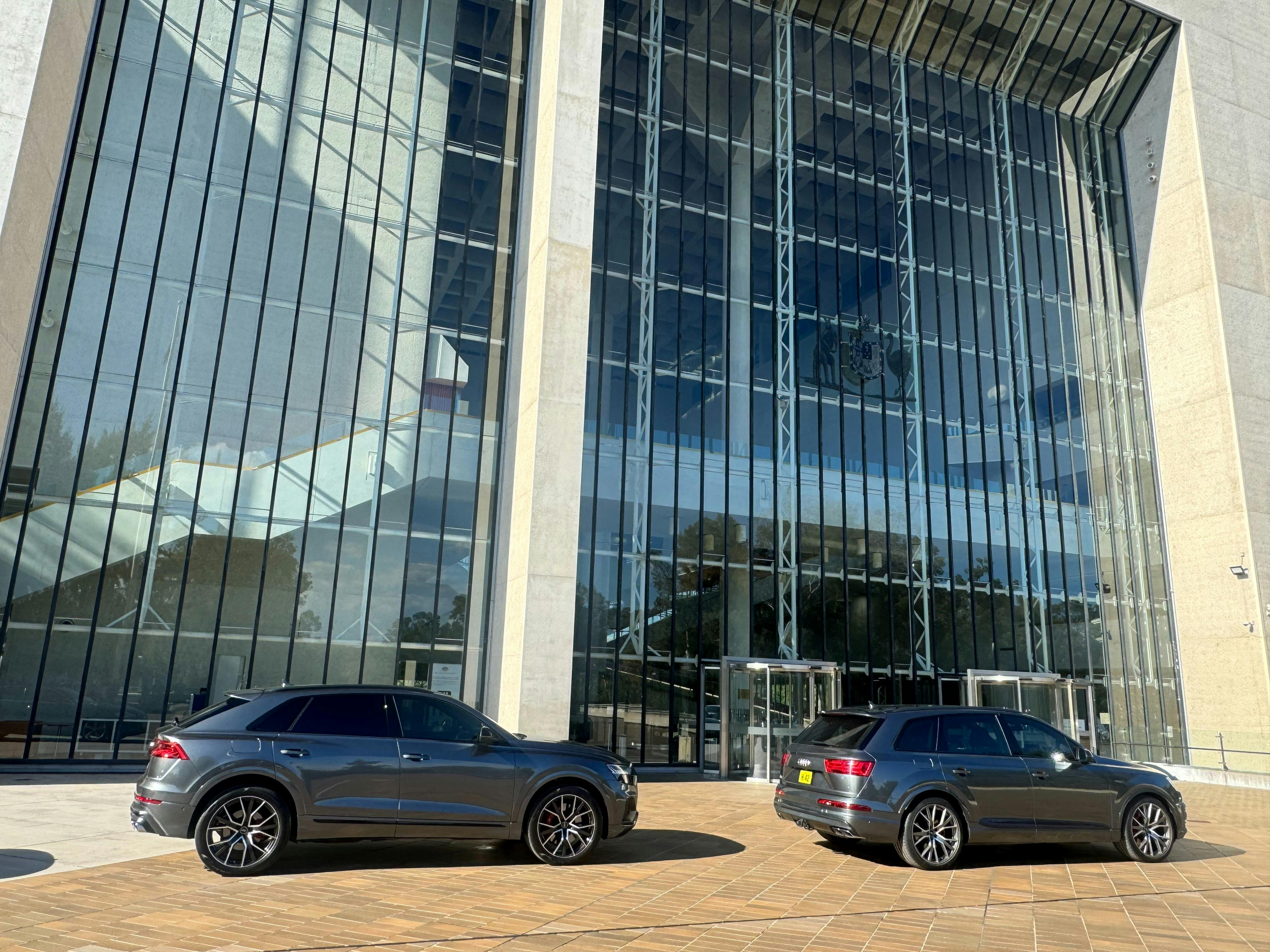 Two of our vehicles at the HCA