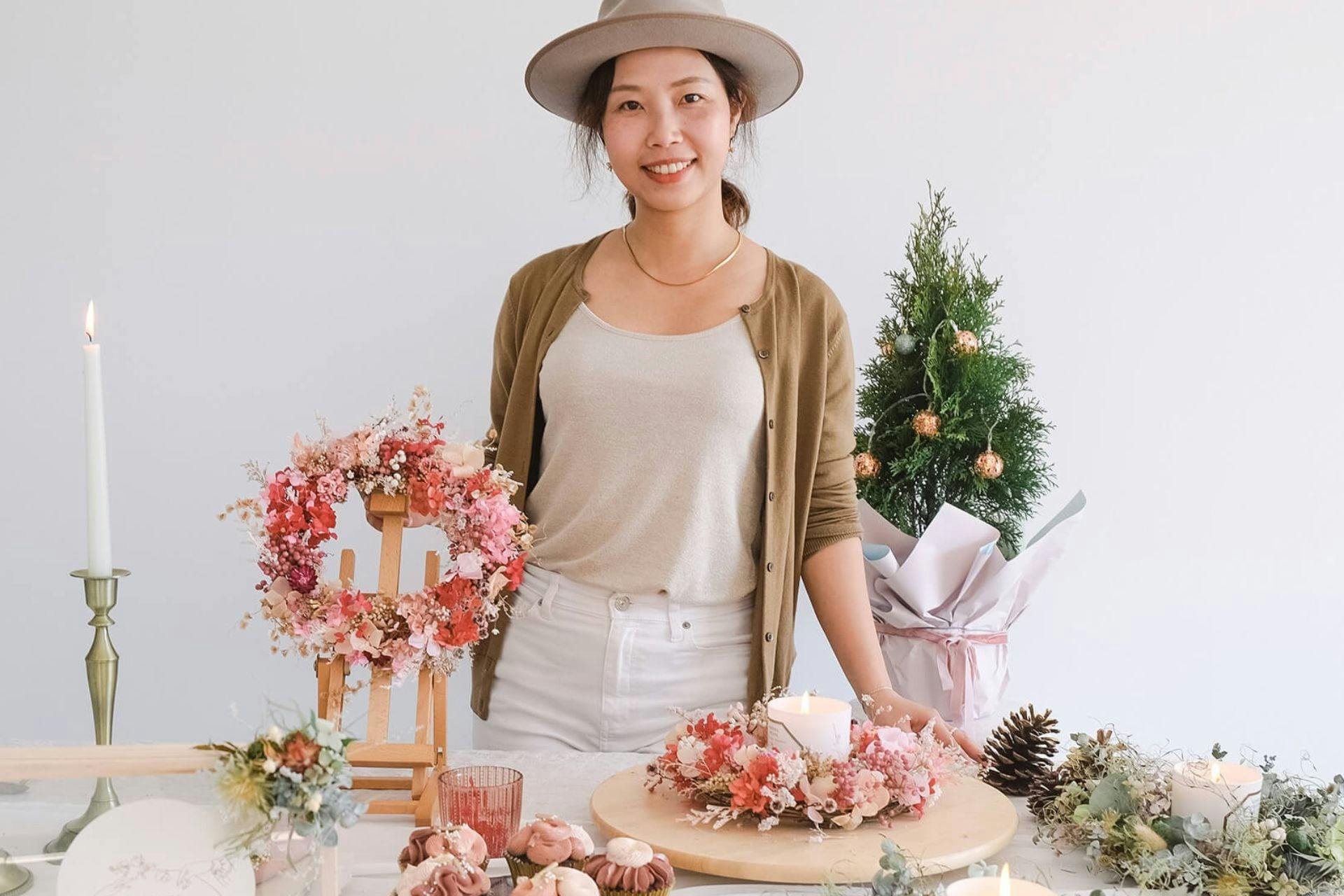 Chines Garden Wreath Making Workshop