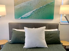 Bedroom with Queen size bed facing verandah and garden