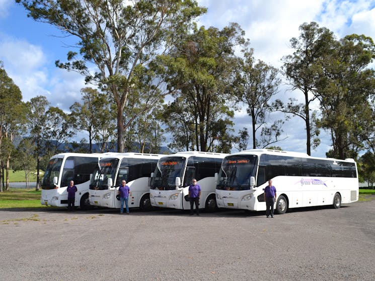Grace Coaches drivers and fleet