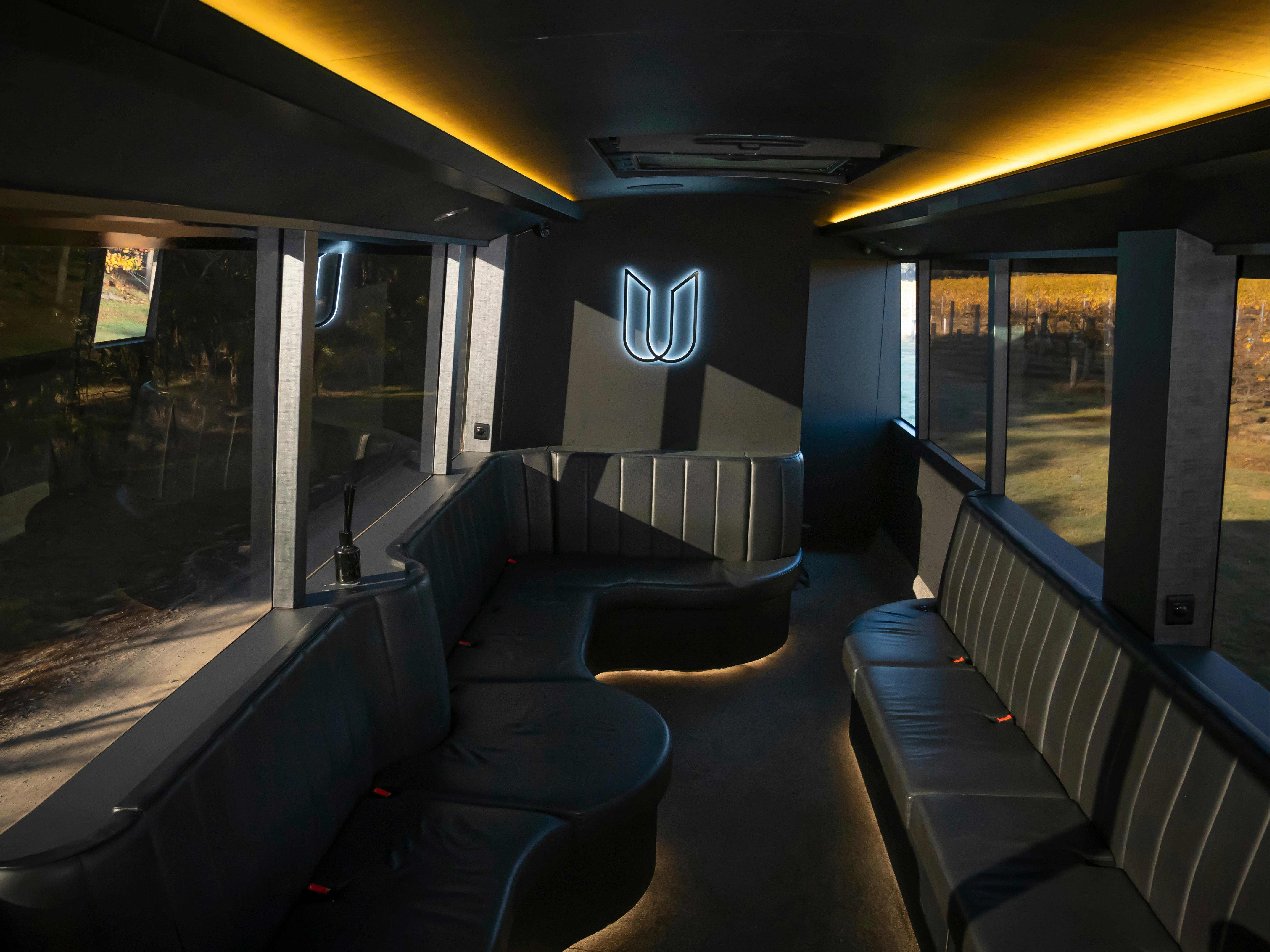 Luxcoach Luxury Coach Hire On Board Cocktail Bar Butler Service