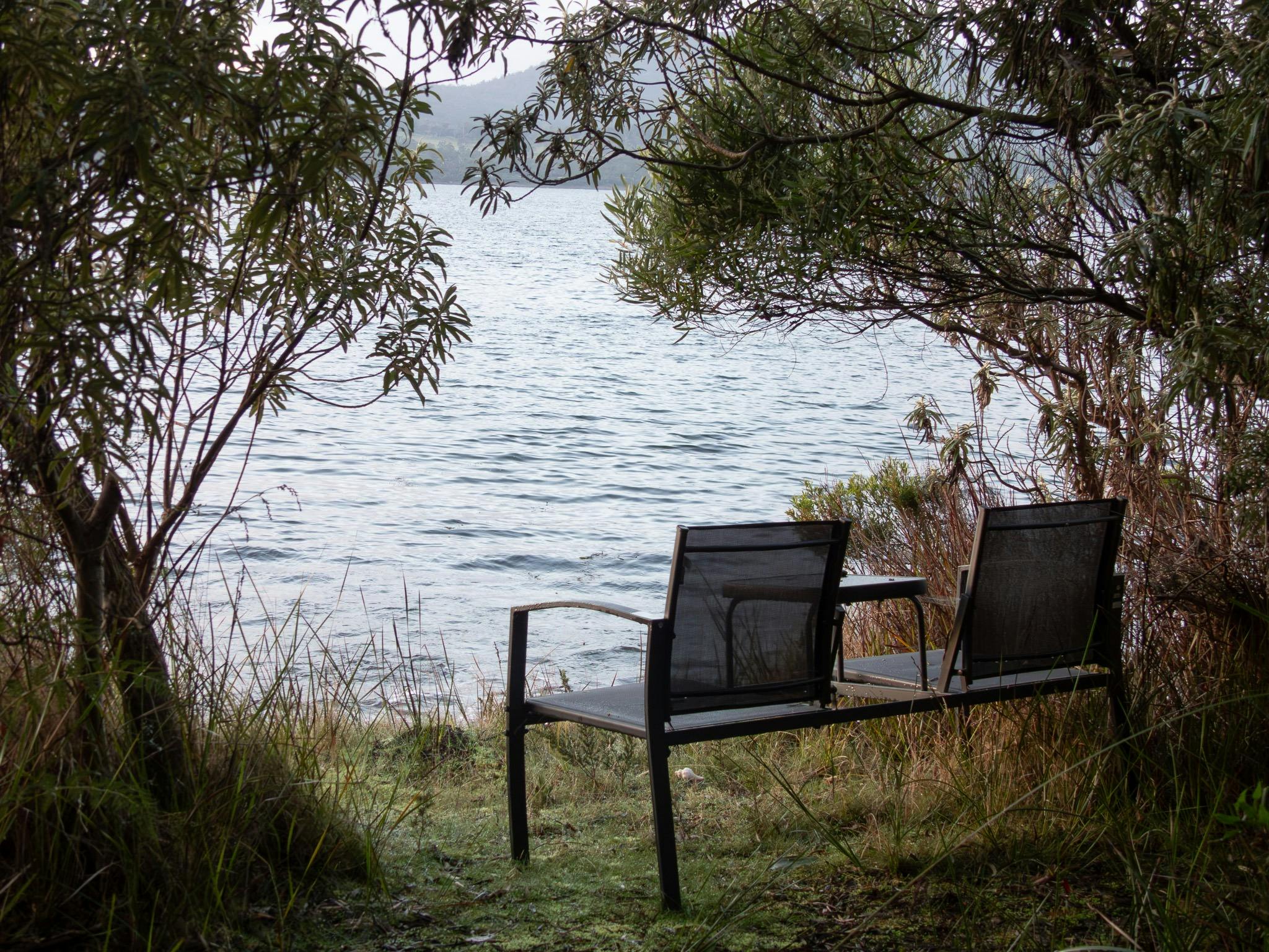 Take a walk to the ocean through the trees and enjoy your coffee watching the day come to life