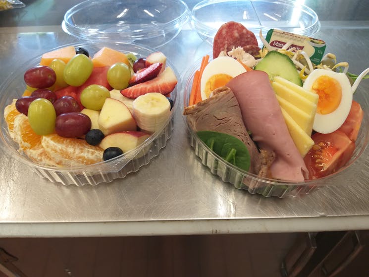 Fruit Salad or Cold meat and salad