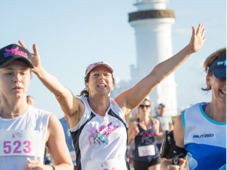 Happy competitors in the Byron Bay Lighthouse Run