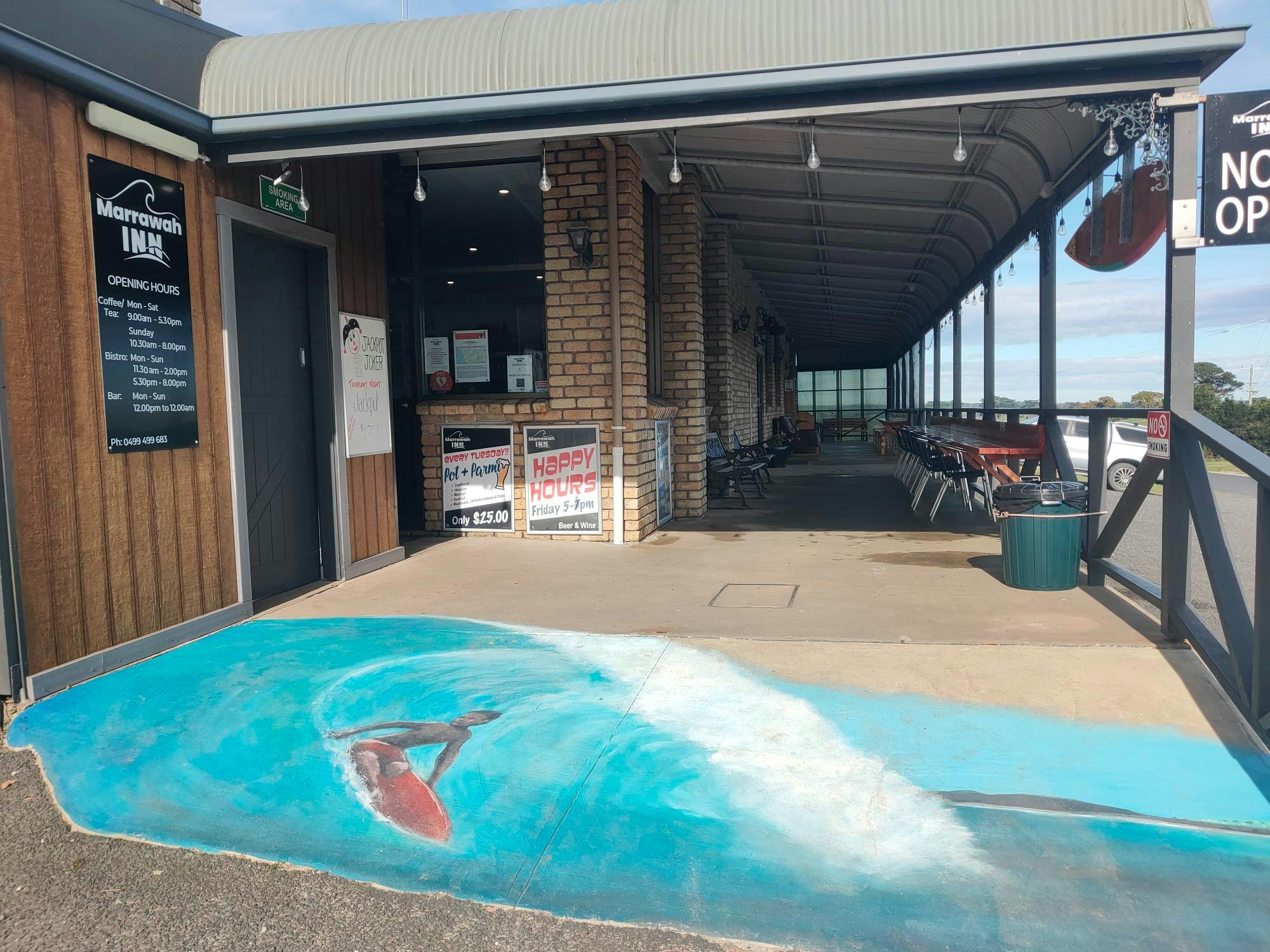 front entrance to Marrawah Inn