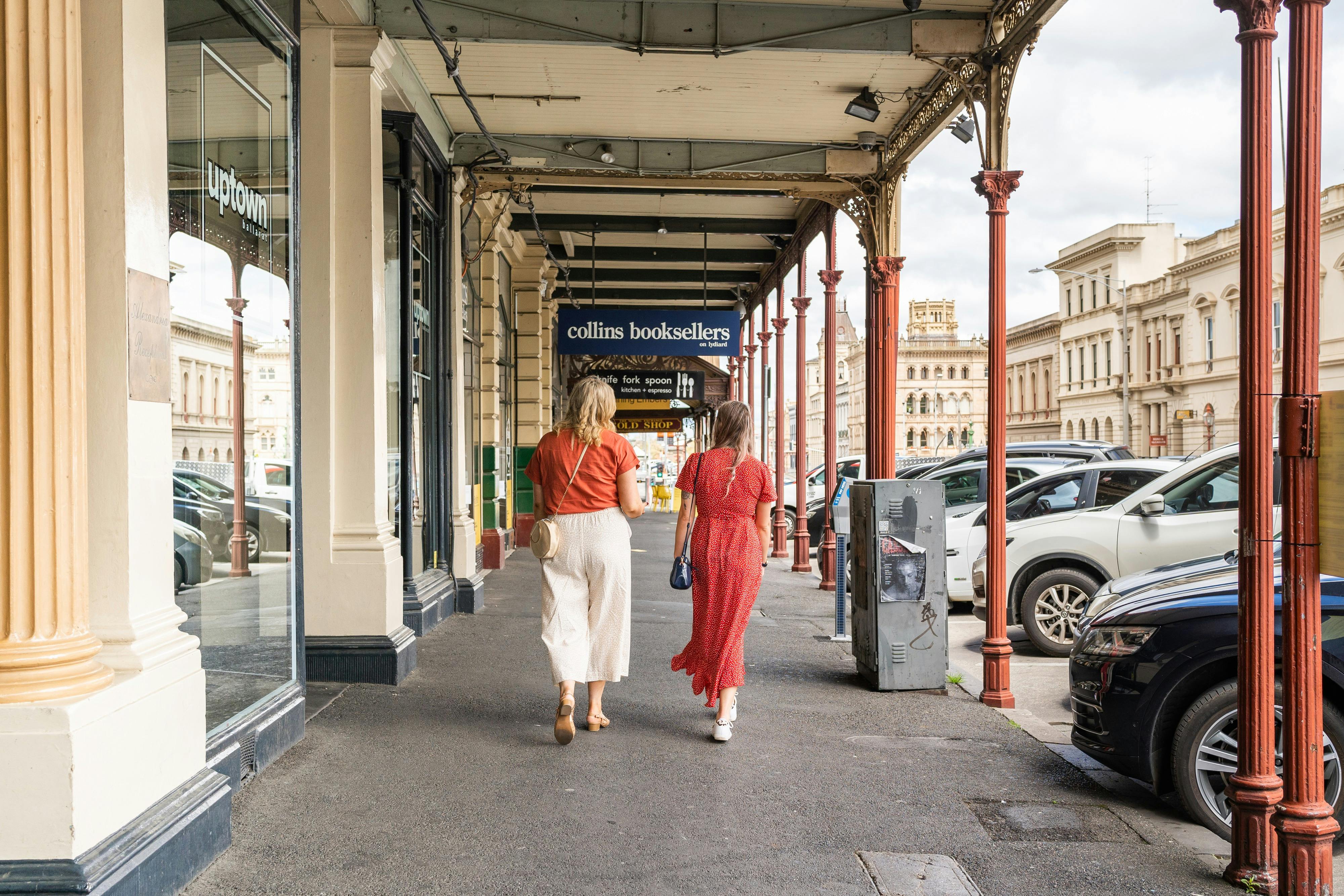 Two Ladies Walking Lydiard Street