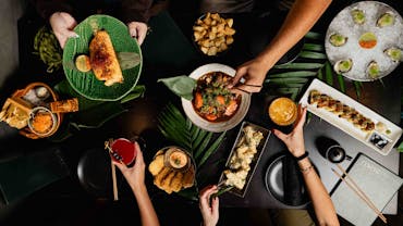 A selection of Japanese-Peruvian dishes