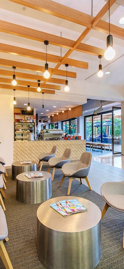 Lobby interior at Abode Woden