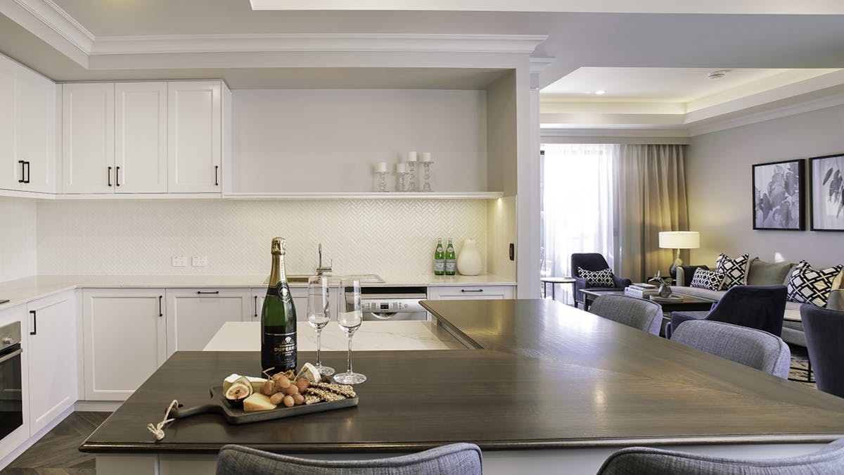 Large fully featured kitchens will make entertaining a breeze