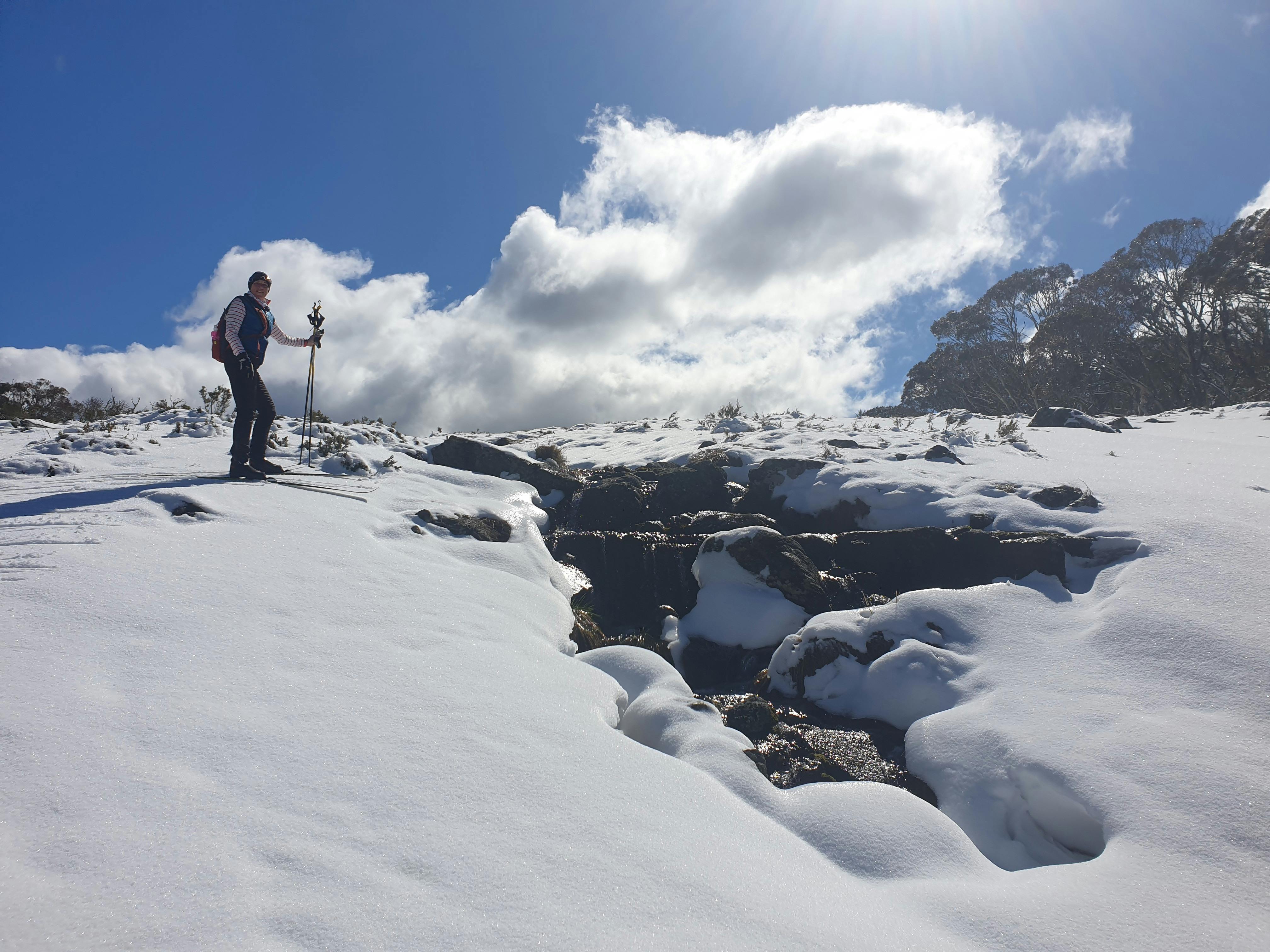 Person standing on snow
