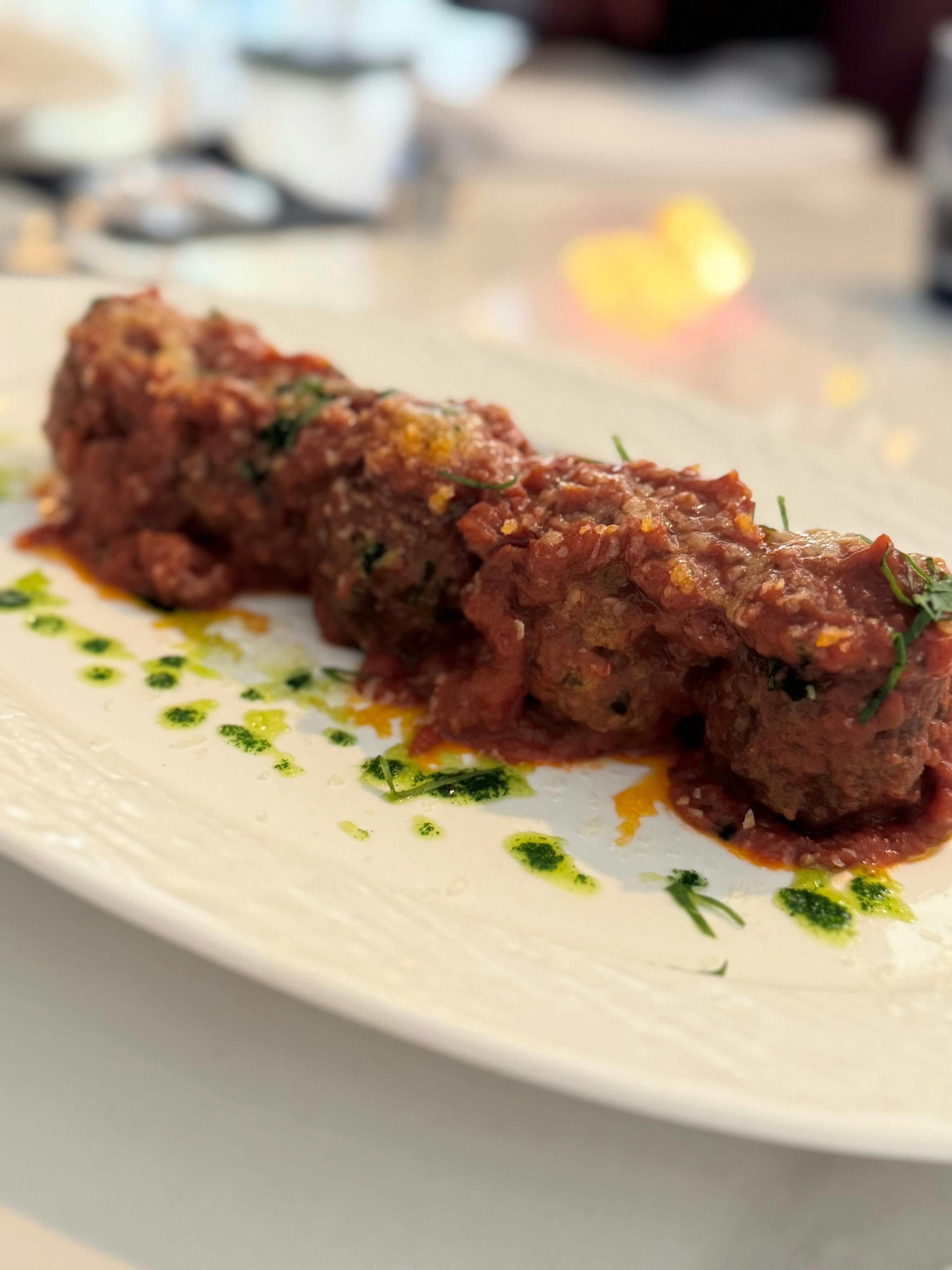 SirenaSeaside house made meatballs