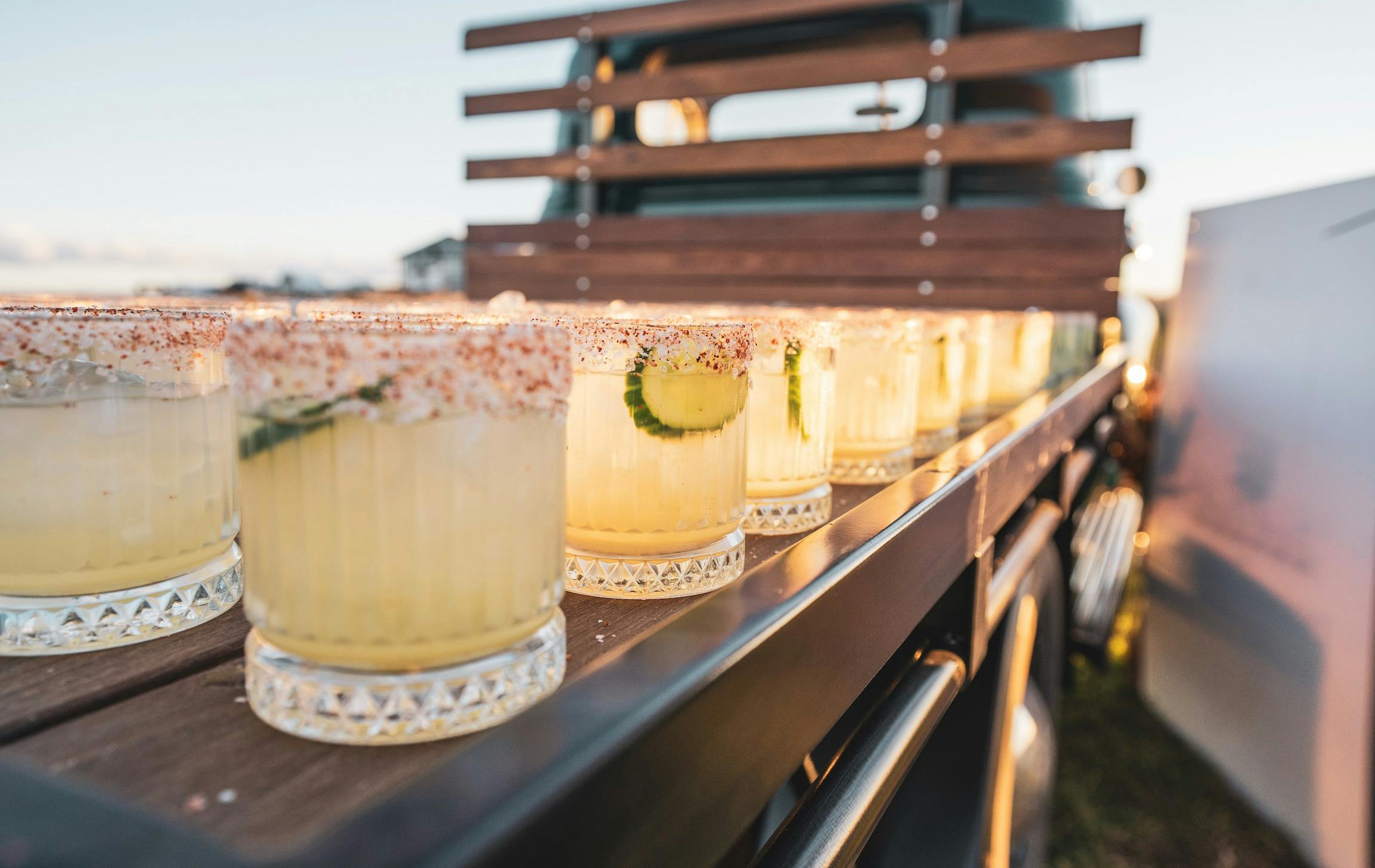 Tequila Mockingbird signature cocktail of Tequila, elderflower, lime and cucumber