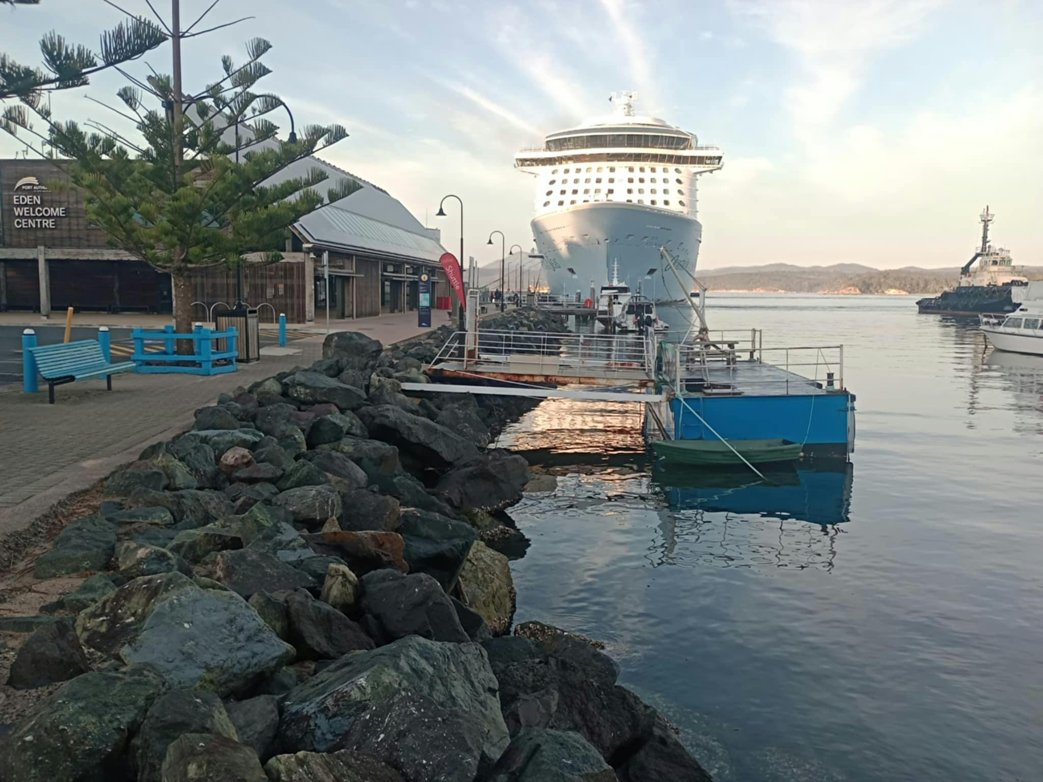 Ovation of the Seas Cruise Ship at Eden Port Visitor Information Centre