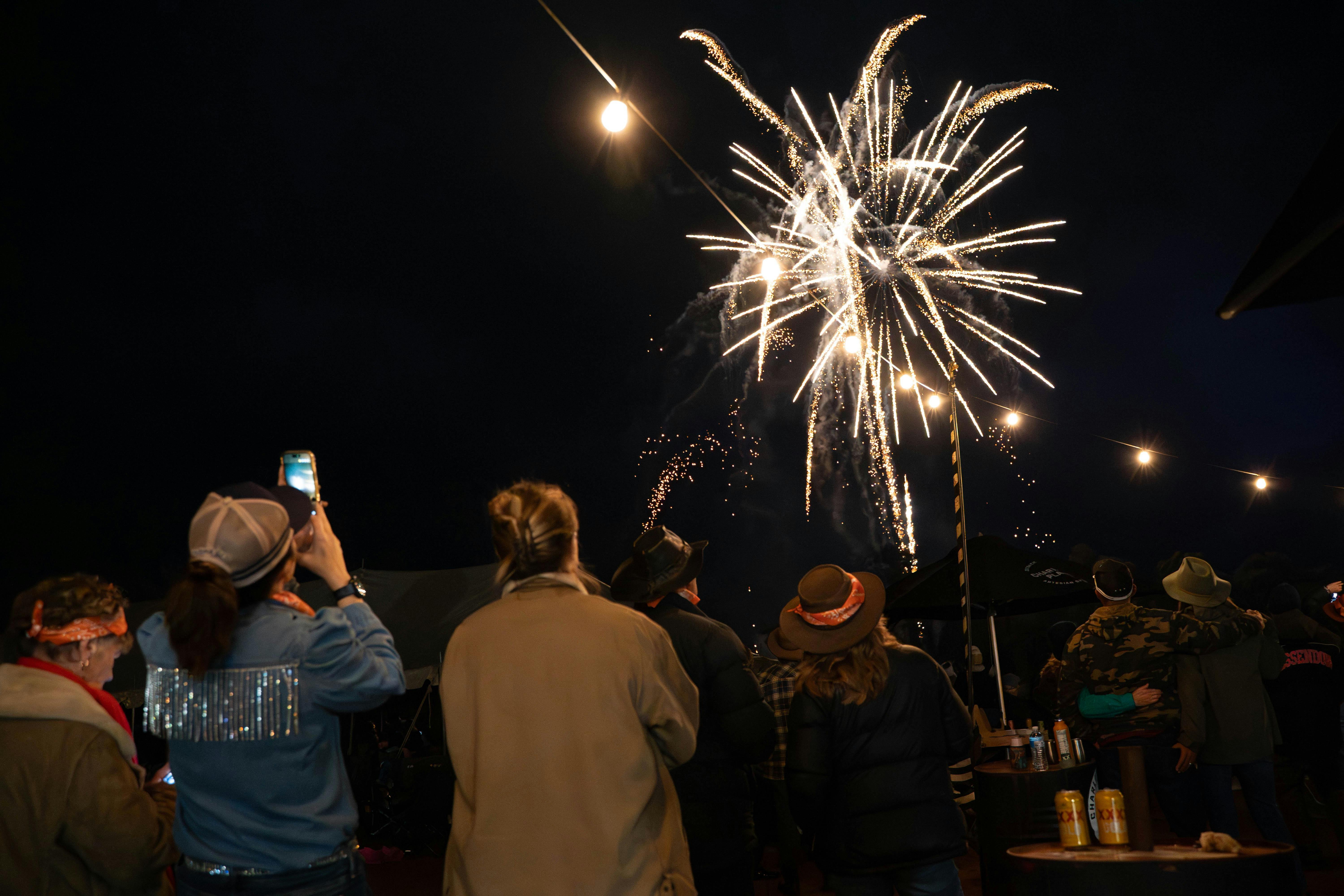 Fireworks at Stars of Charlotte Plains, Outback Queensland