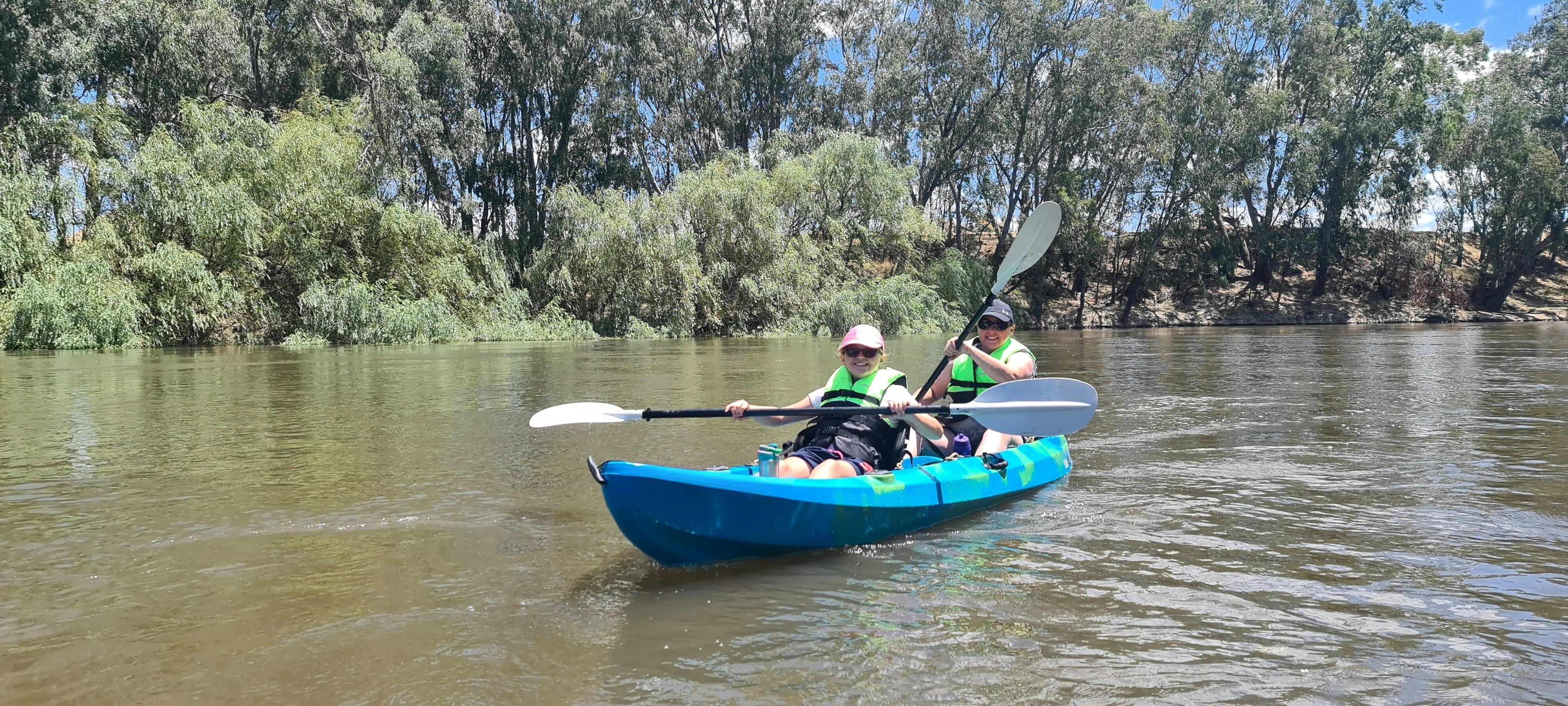 Kids can enjoy it too with a double kayak!