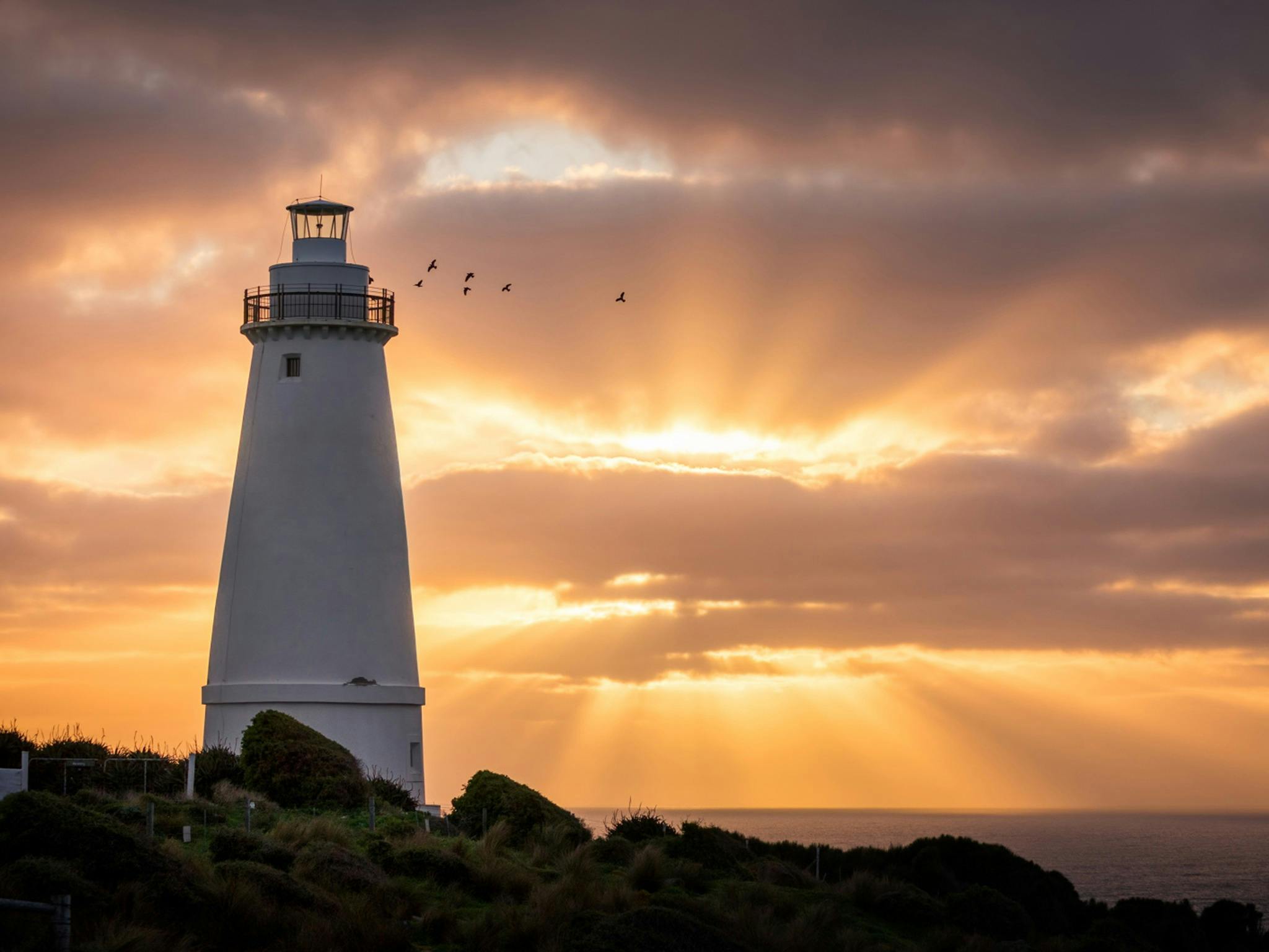 Sunsets over the lighthouse
