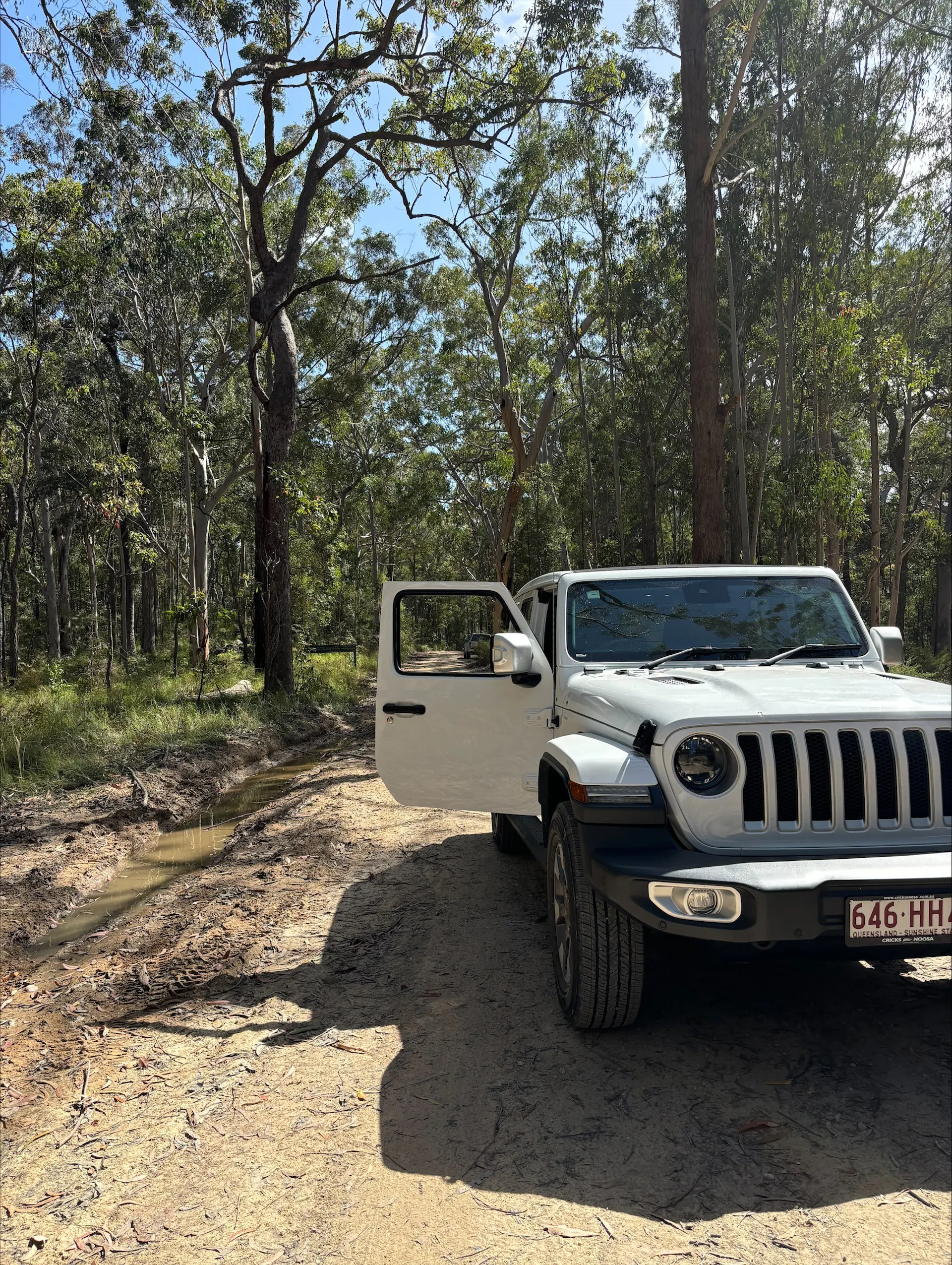 Car door open in Mapleton National park