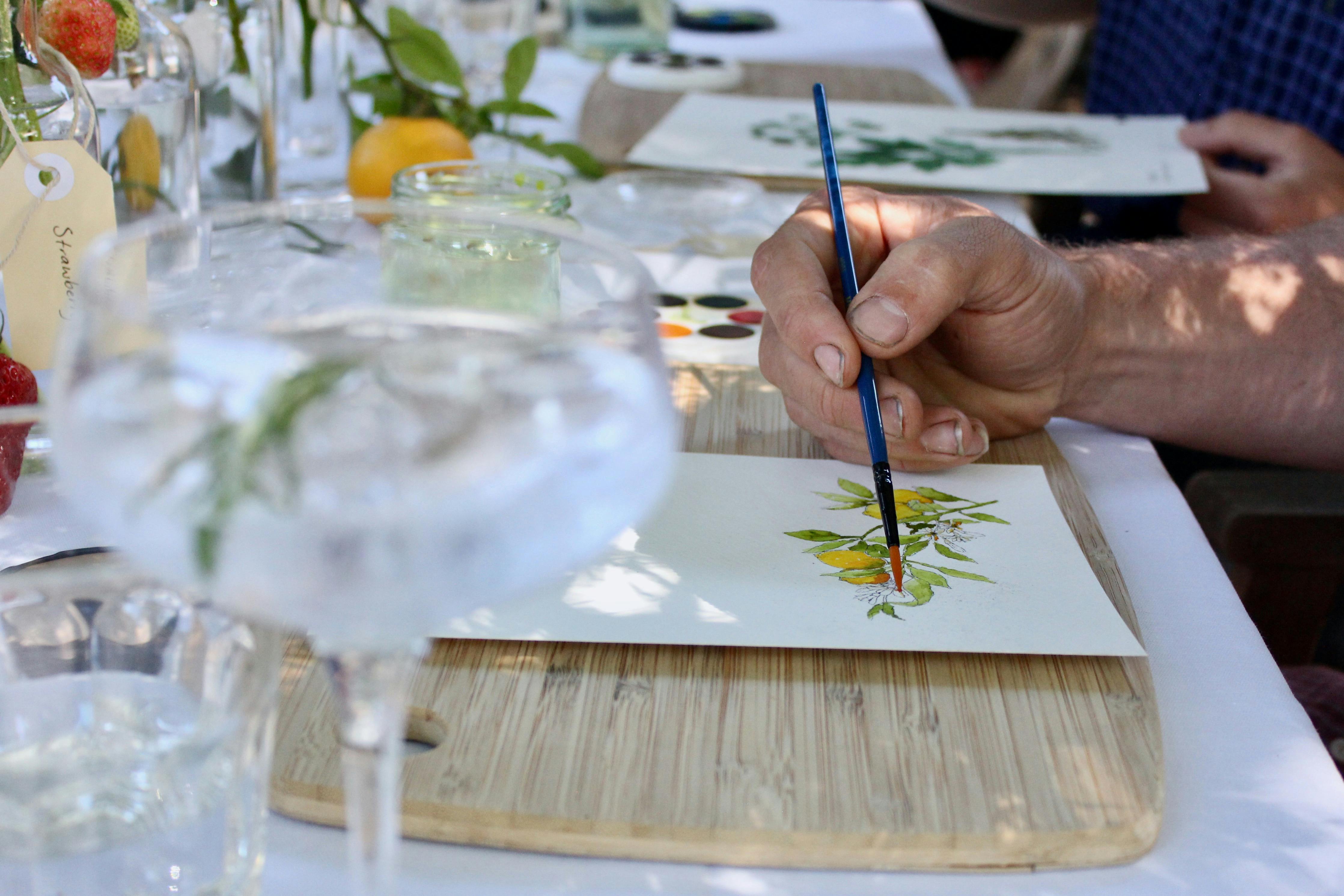 Botanical Watercolour - Paint and Sip at Mrs Baker's Still House