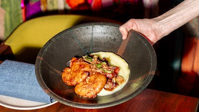 Lomo Saltado - traditional Peruvian beef dish served at Inka restaurant in Canberra