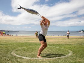 Tuna Toss at Tunarama, Port Lincoln South Australia