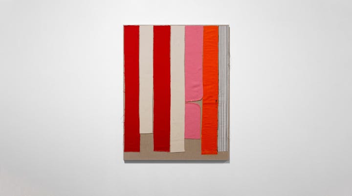 Elizabeth Newman, Jazzy One, 2009. Fabric on linen, 108 × 85 × 3.5 cm. Acquired 2021, Australian Nat