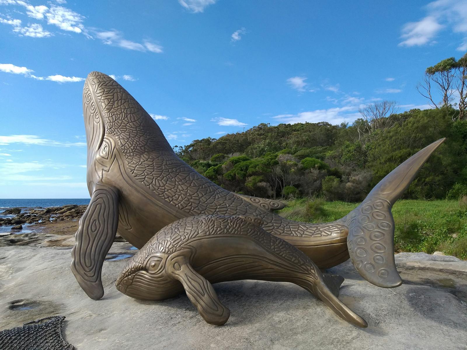 Kurnell 的鲸鱼青铜雕塑