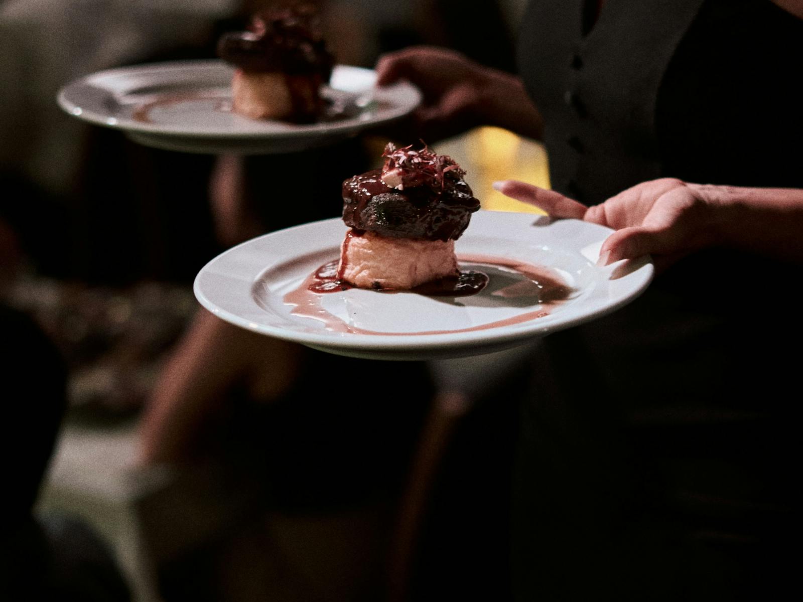 2 course a la carte meal served with dinner show package
