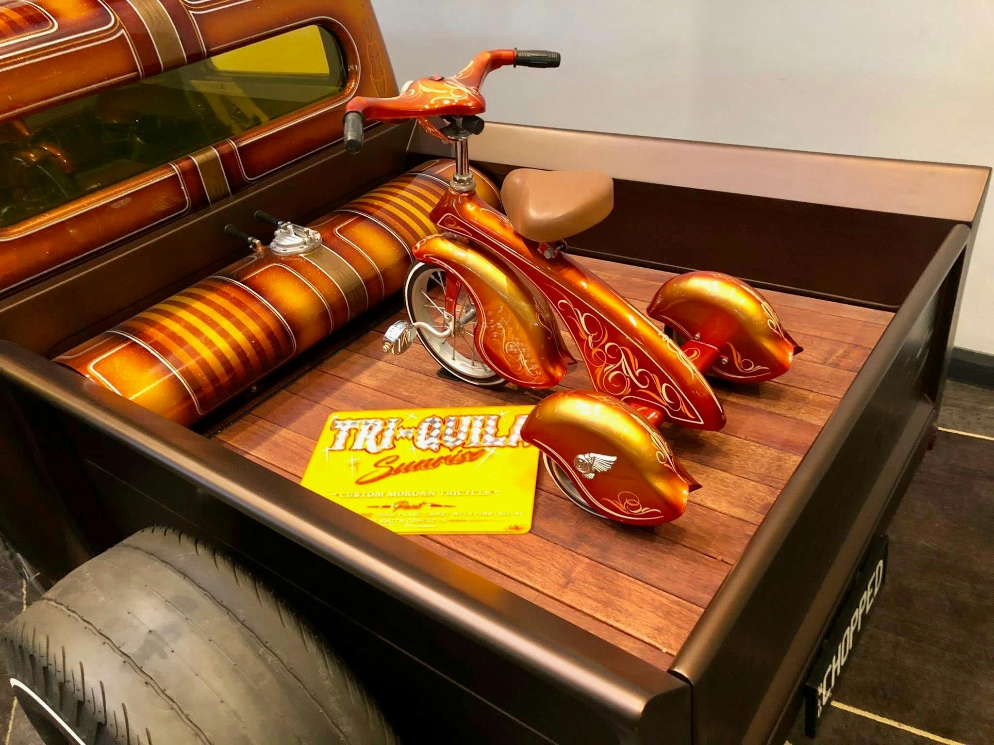 Custom painted truck and trike