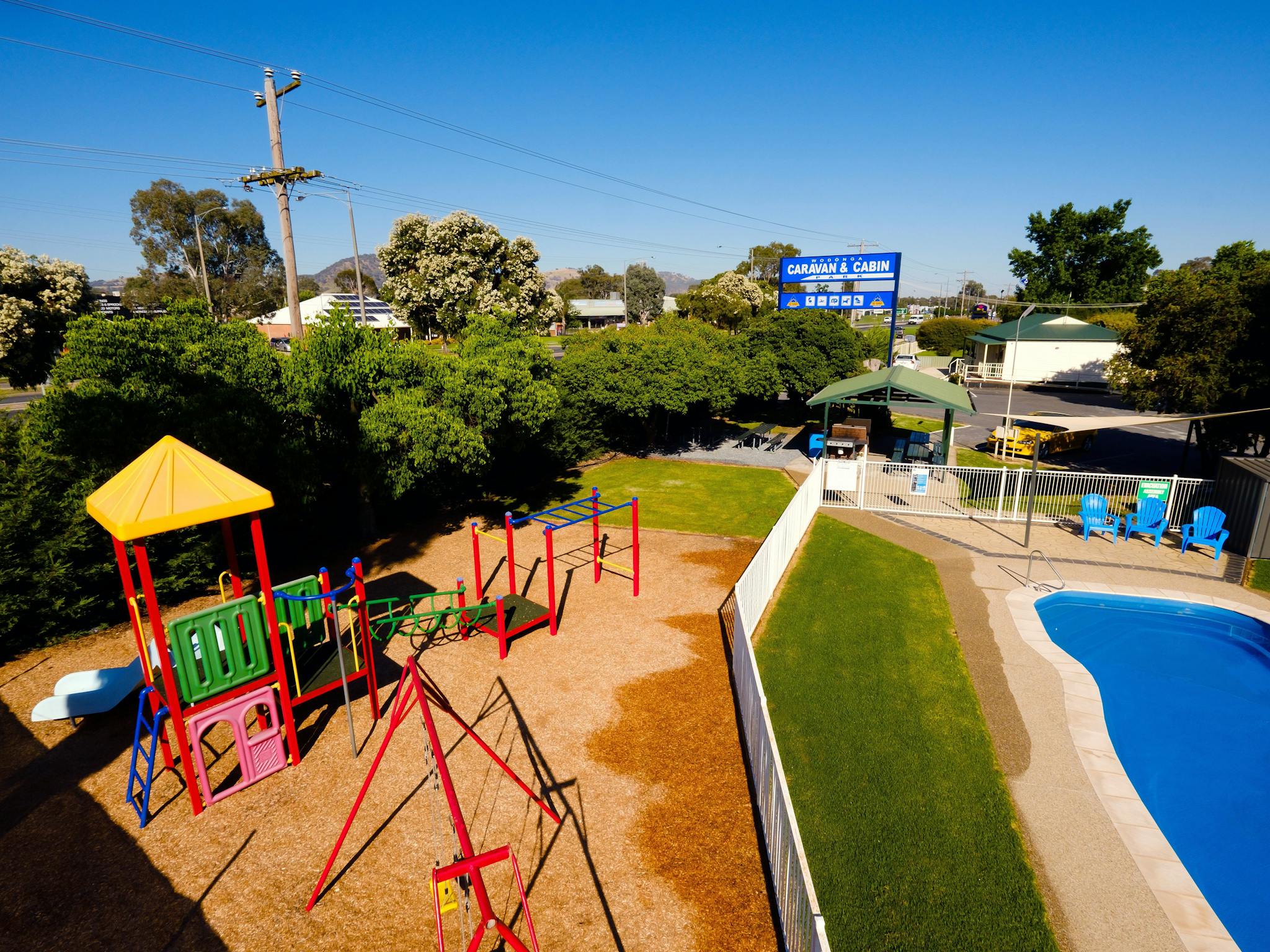 Pool & Playground area