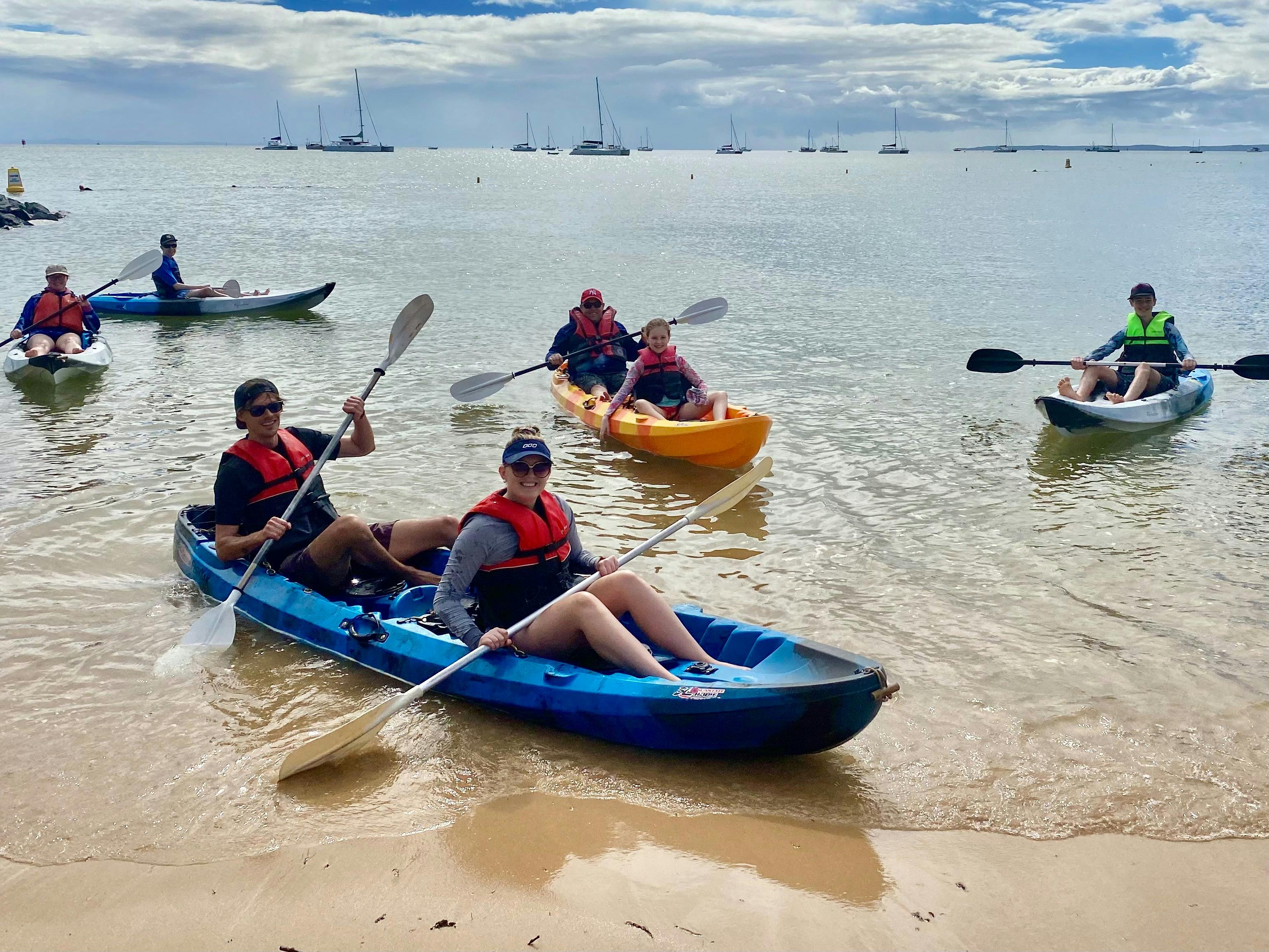 Get on the water and Kyack together