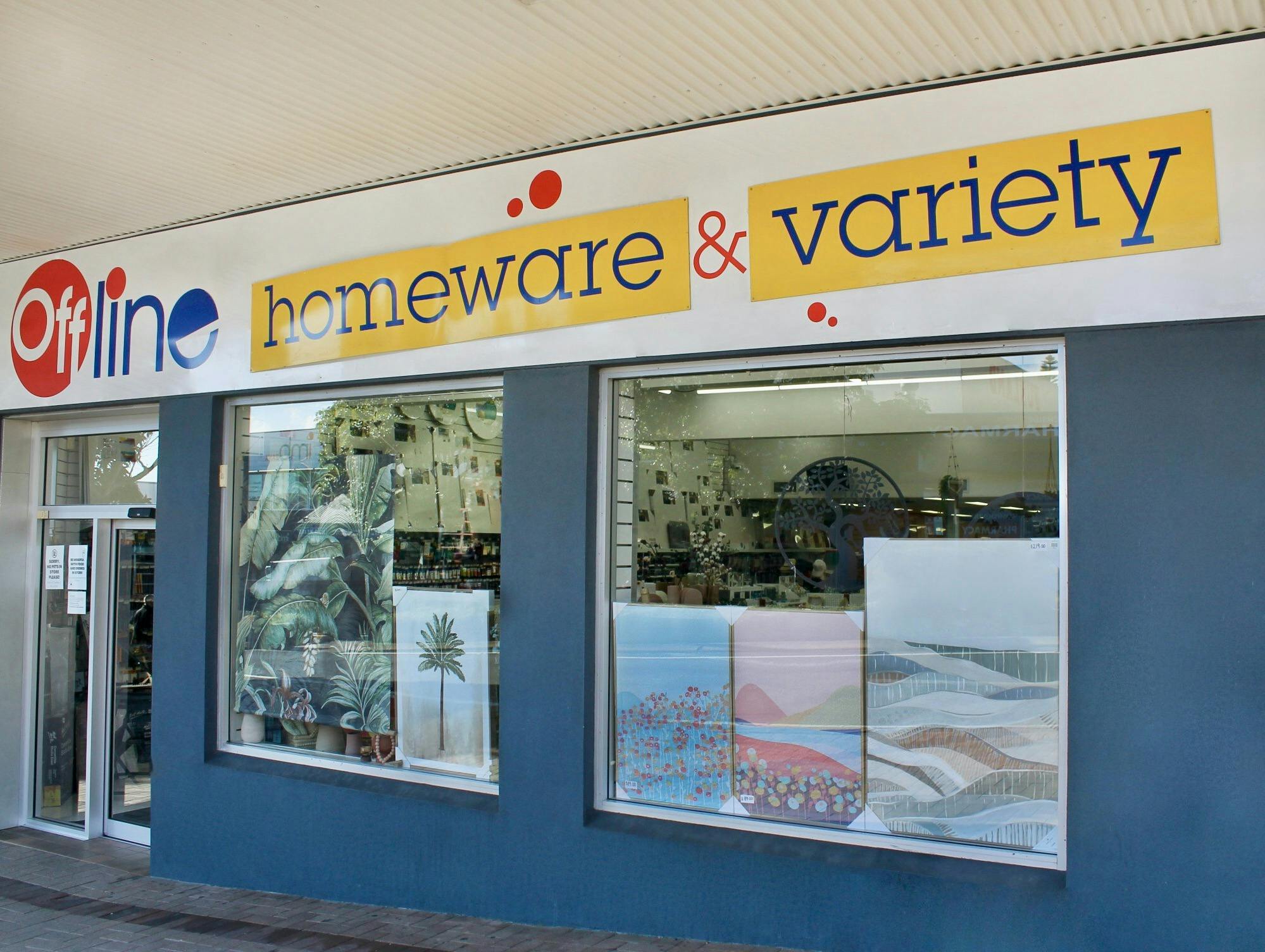 Offline Homeware & Variety entrance and storefront