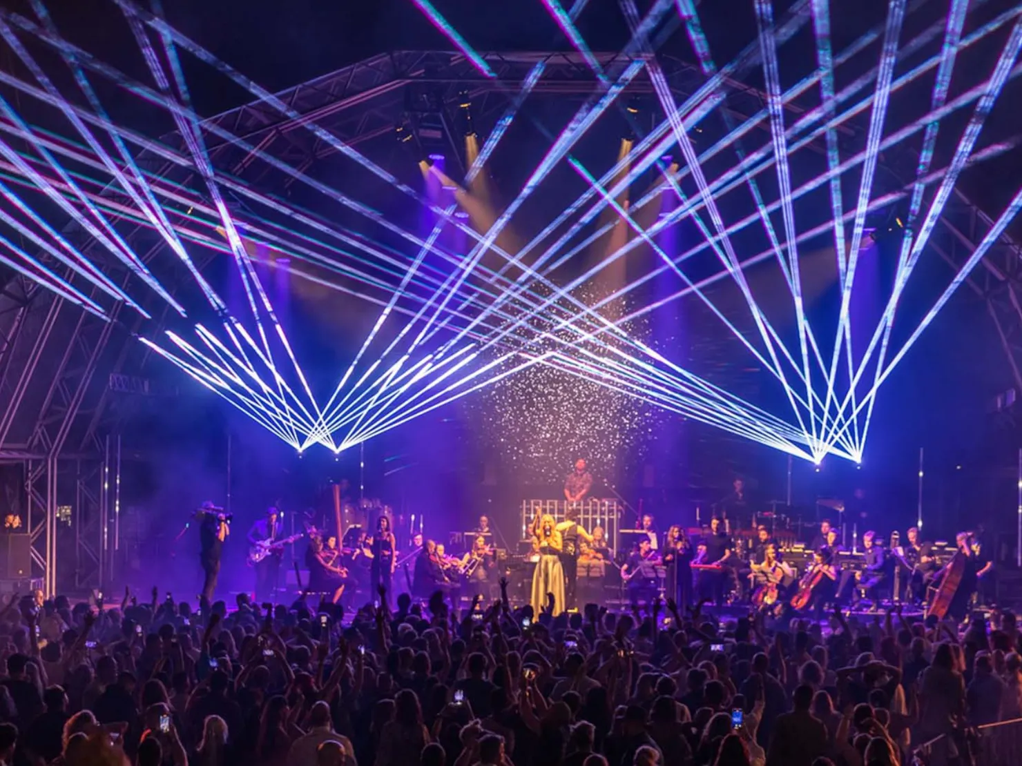 lights and crowd at a past concert