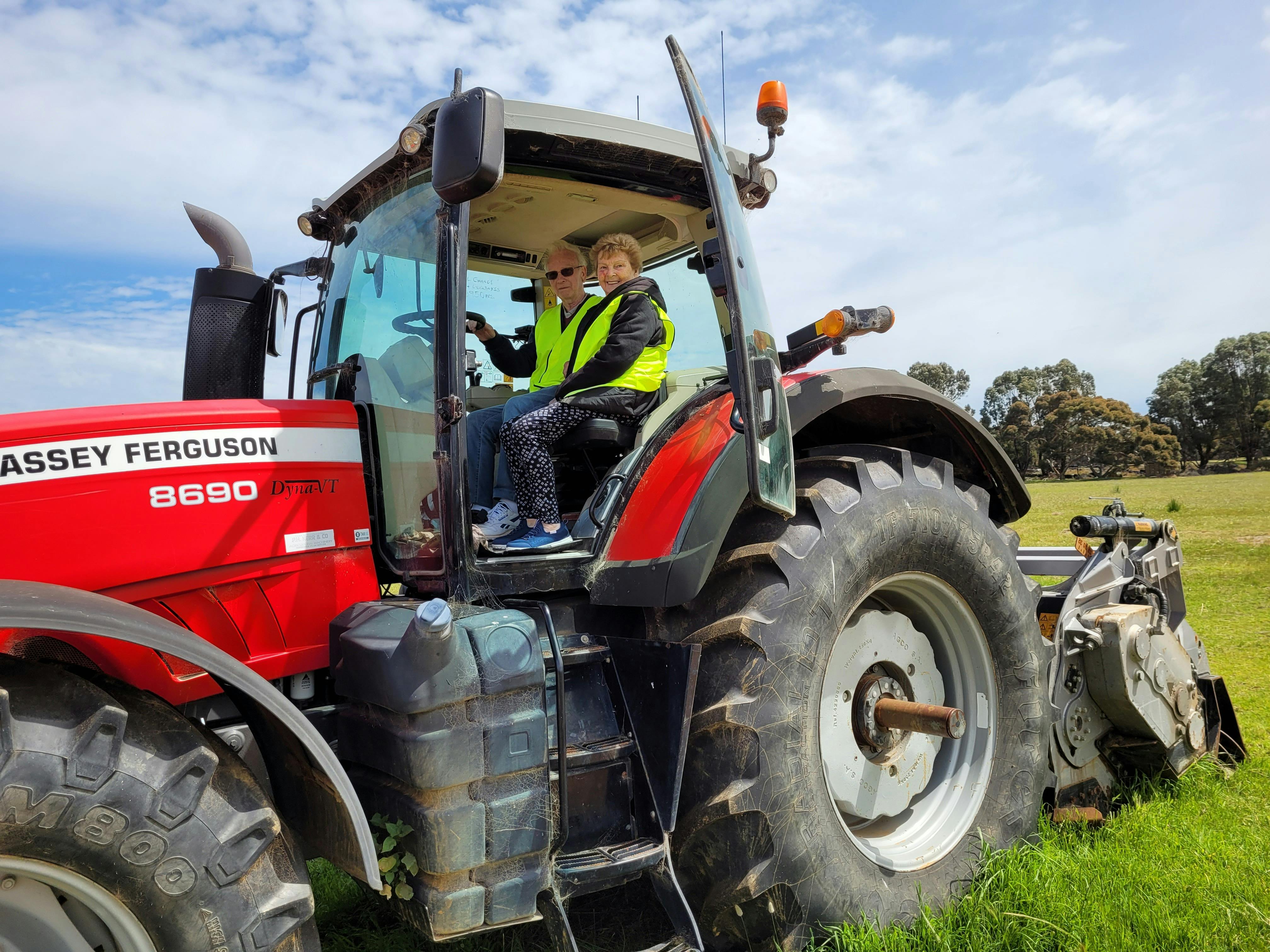 Full Day Tour - Oake Marsh Farm - climbing onto machines