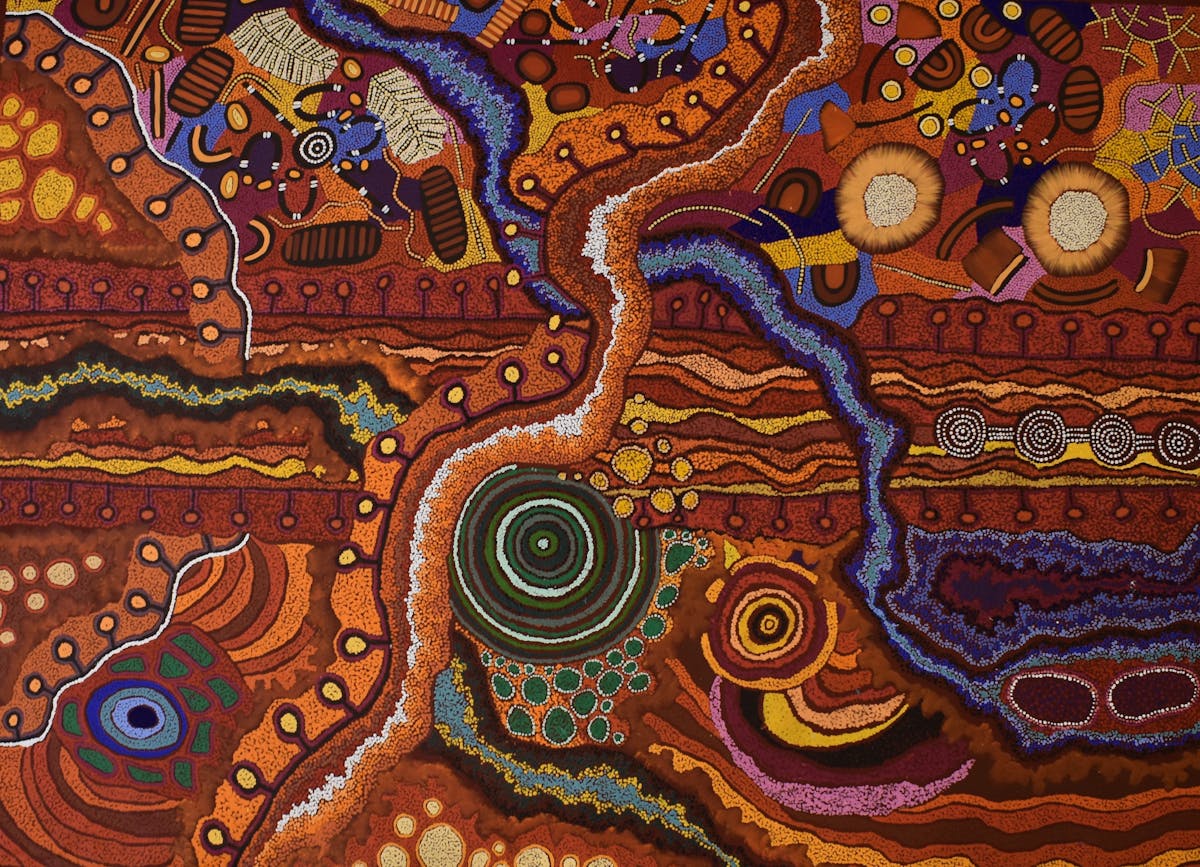 Damian and Yilpi Marks Aboriginal painting