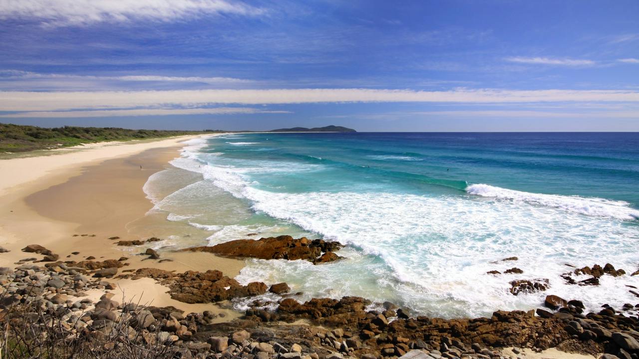 Seven Mile Beach at Forster
