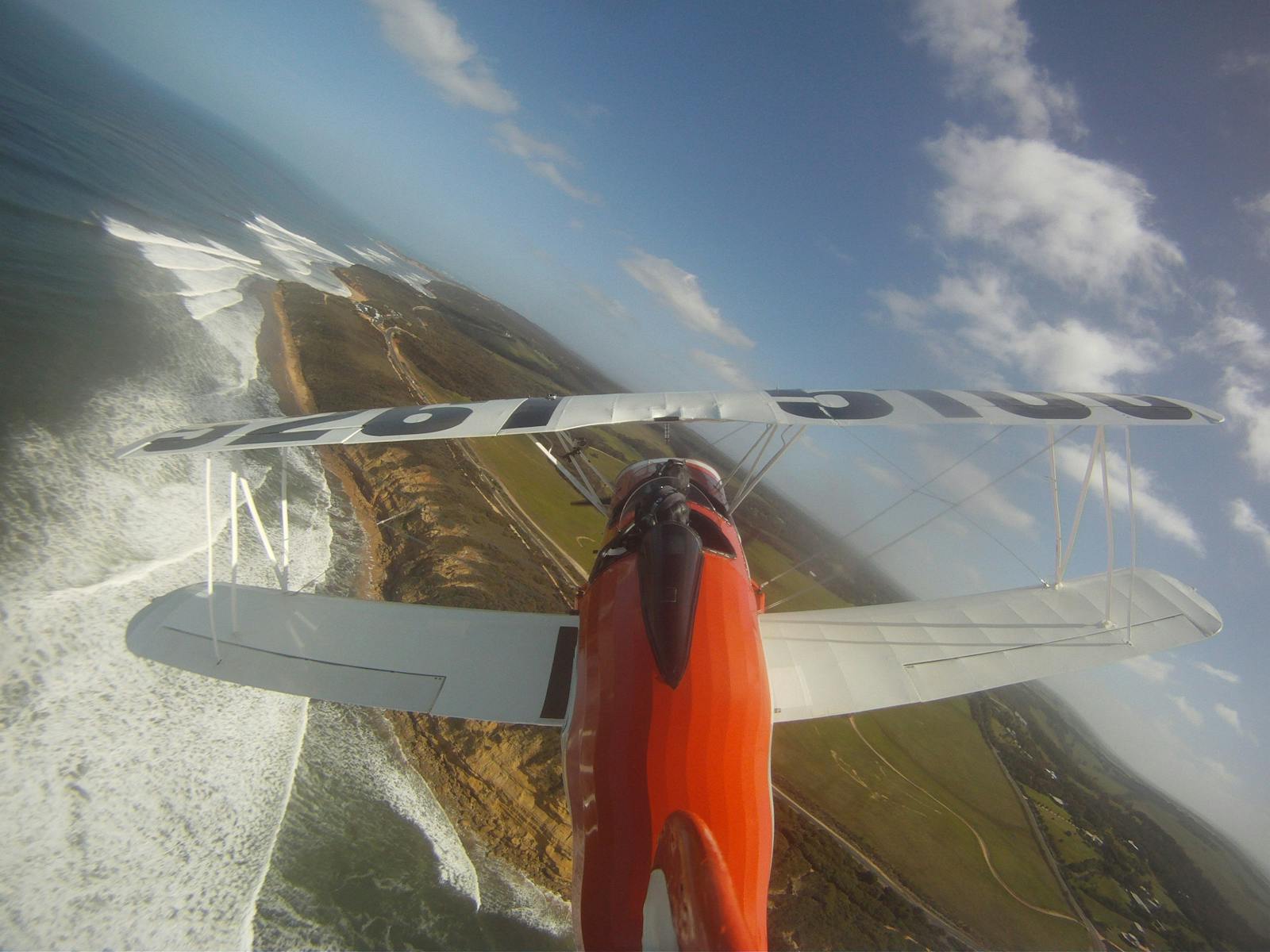 Flying to Bells Beach with Tiger Moth World