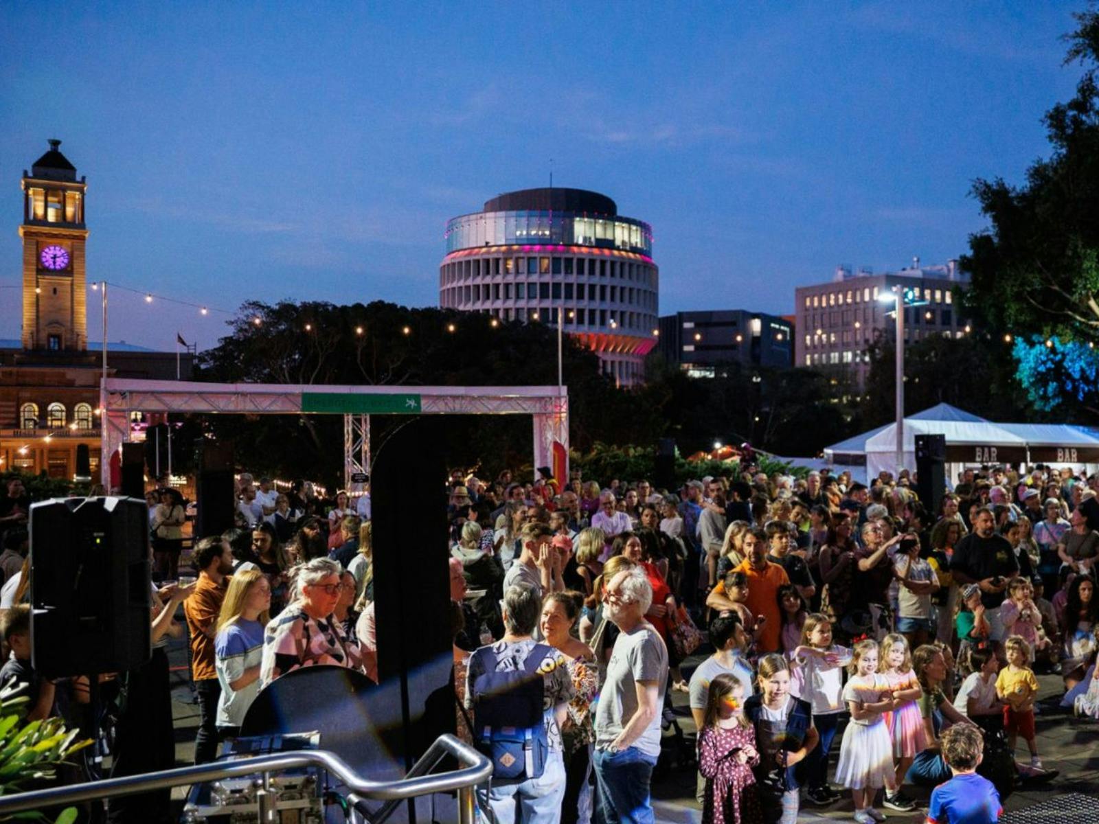 New Annual crowds for First Night Art Party on Laman Street