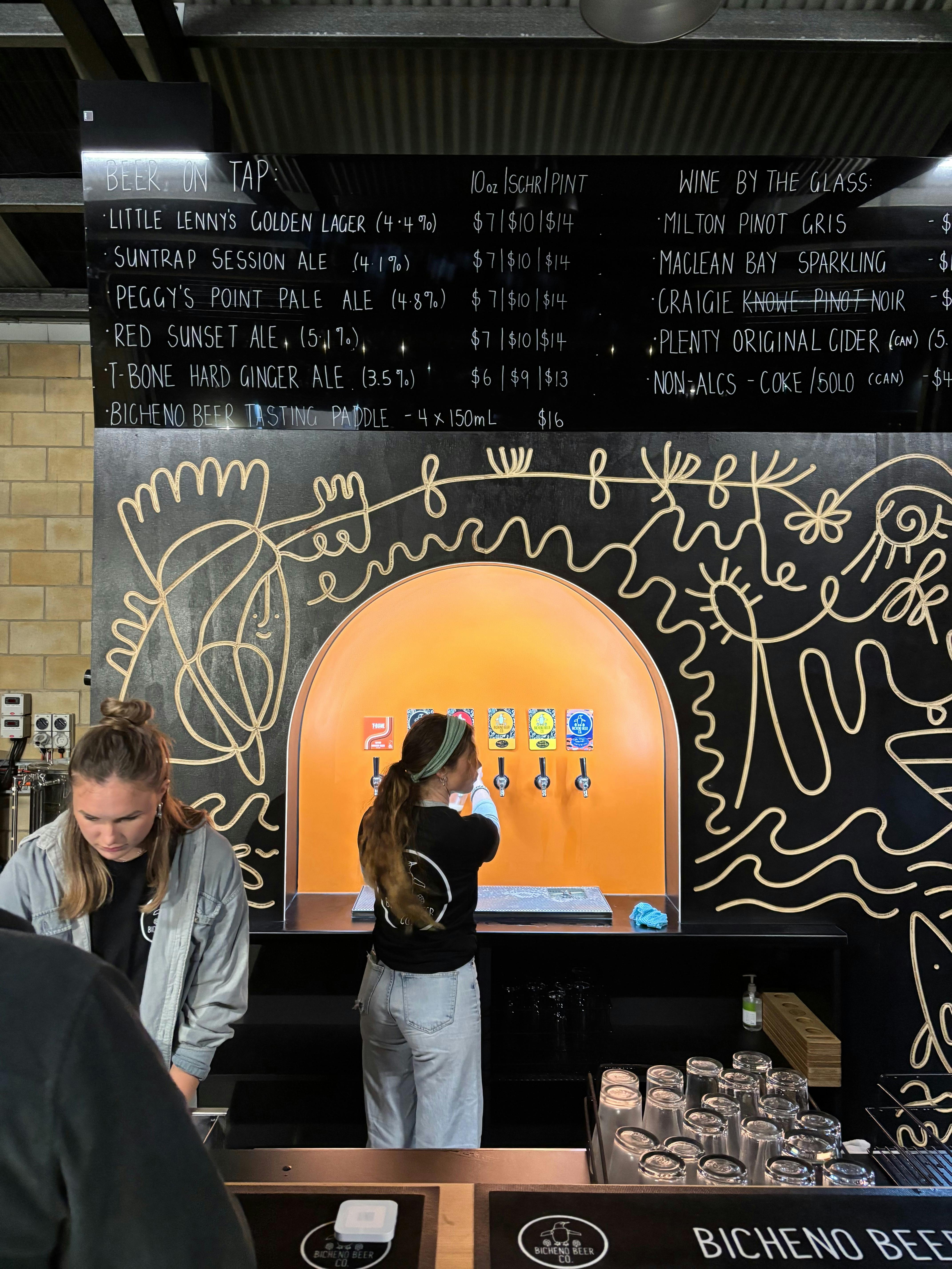 Bar with a gallery vibe