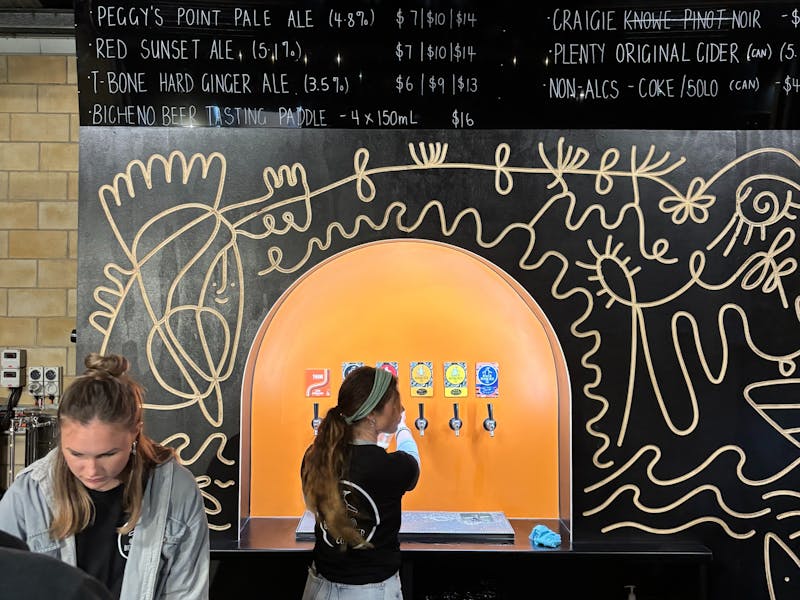Bar with a gallery vibe
