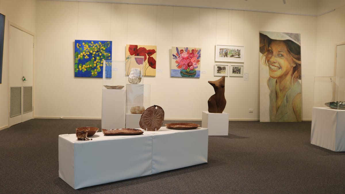 Artwork inside the Texas Art Gallery