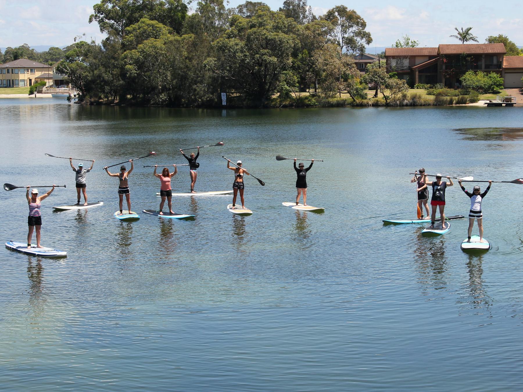 Stand up paddle beautiful crystal water