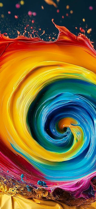 Splash of Paint exploding from a Bag