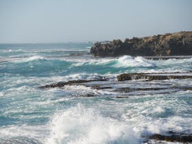 Waves at Cape Banks near wreck of the Admella 1859; Carpenter Rocks
