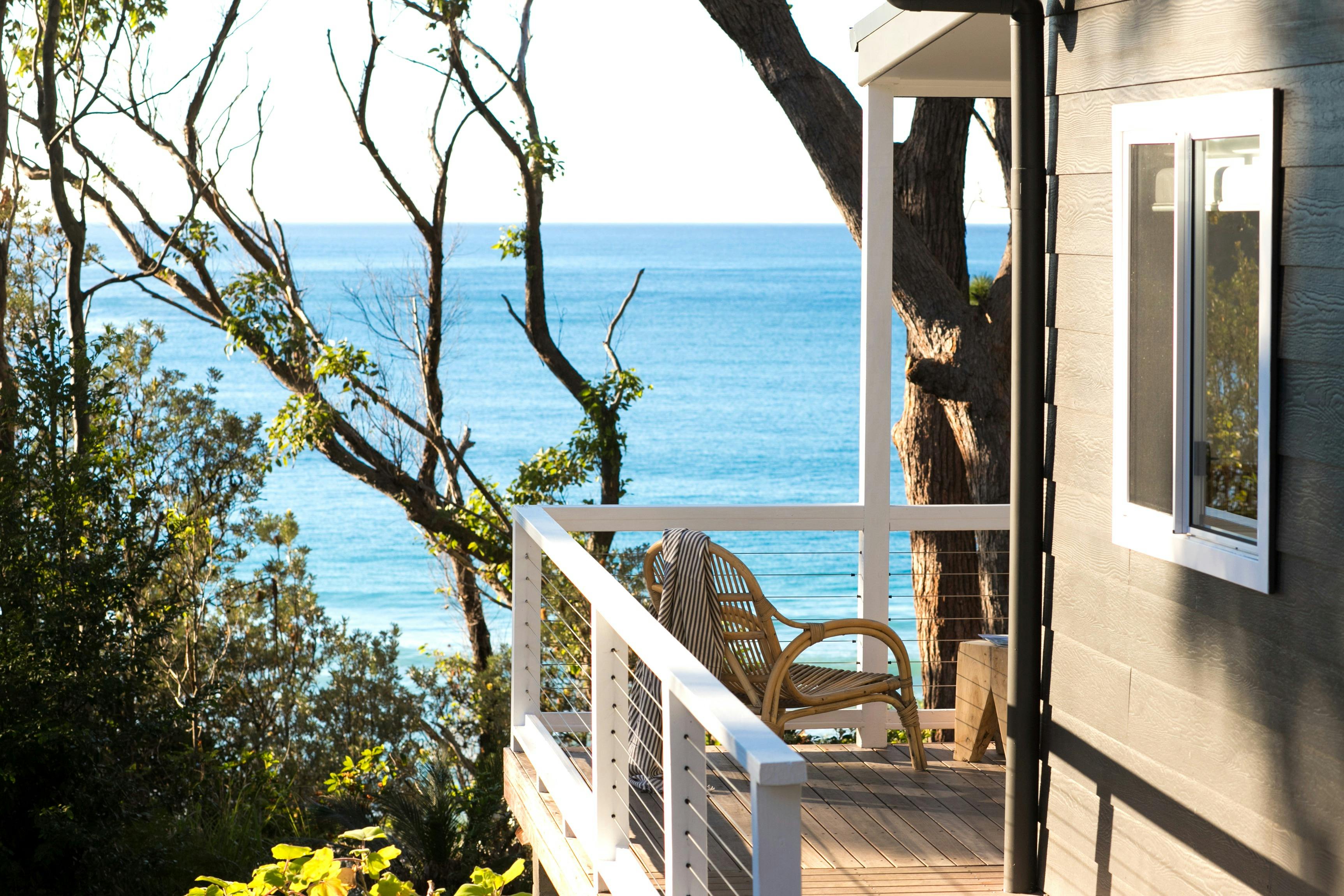 All cabins have ocean views